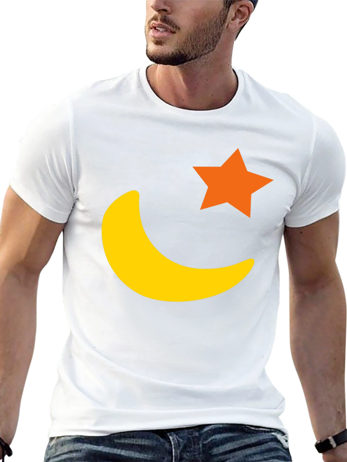 Celestial Star & Moon Black T-Shirt