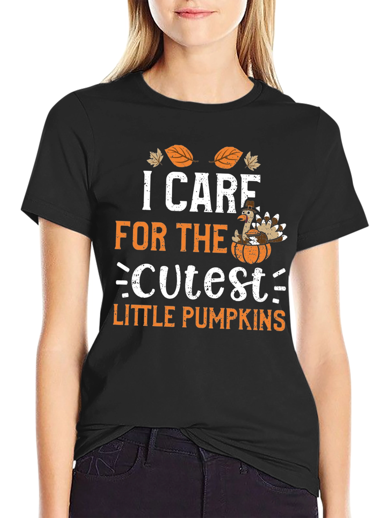 I Care for The Cutest Little Pumpkins T-Shirt