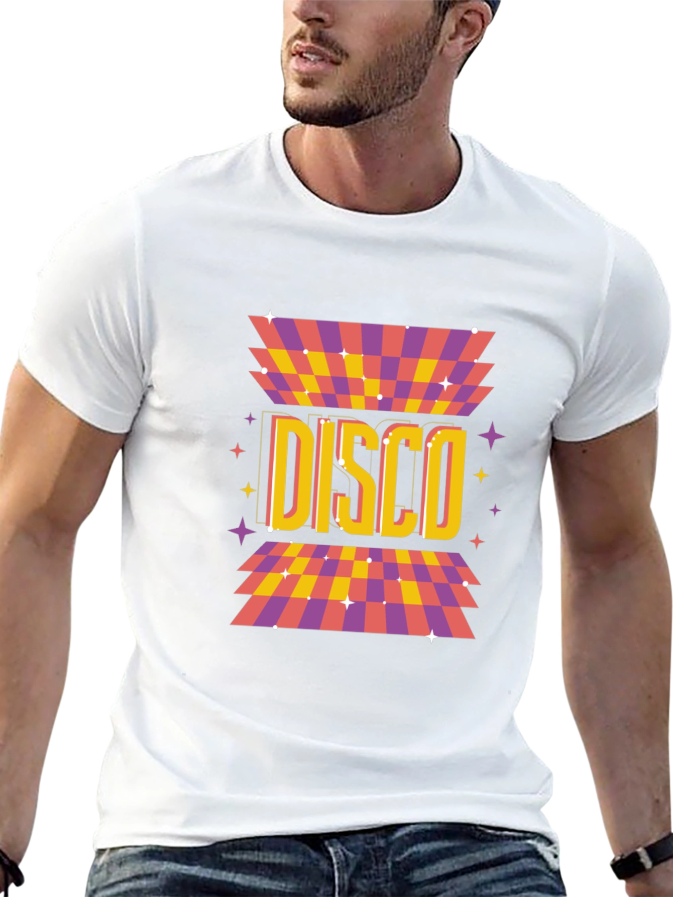 Retro Disco Graphic T-Shirt - Bold 70s Style