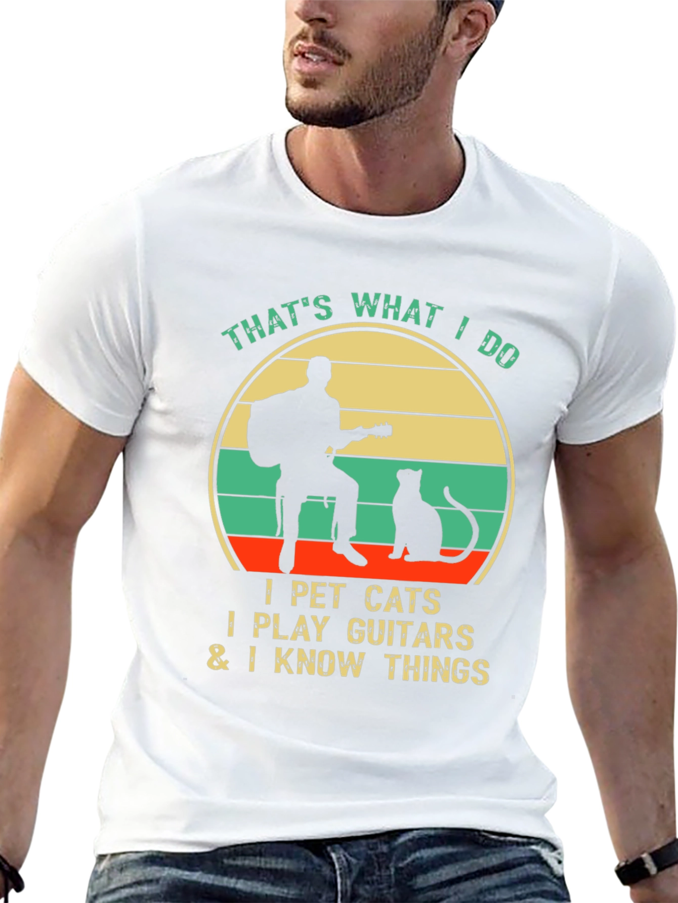 Thats What I Do: Cat Guitar & Knowledge T-Shirt