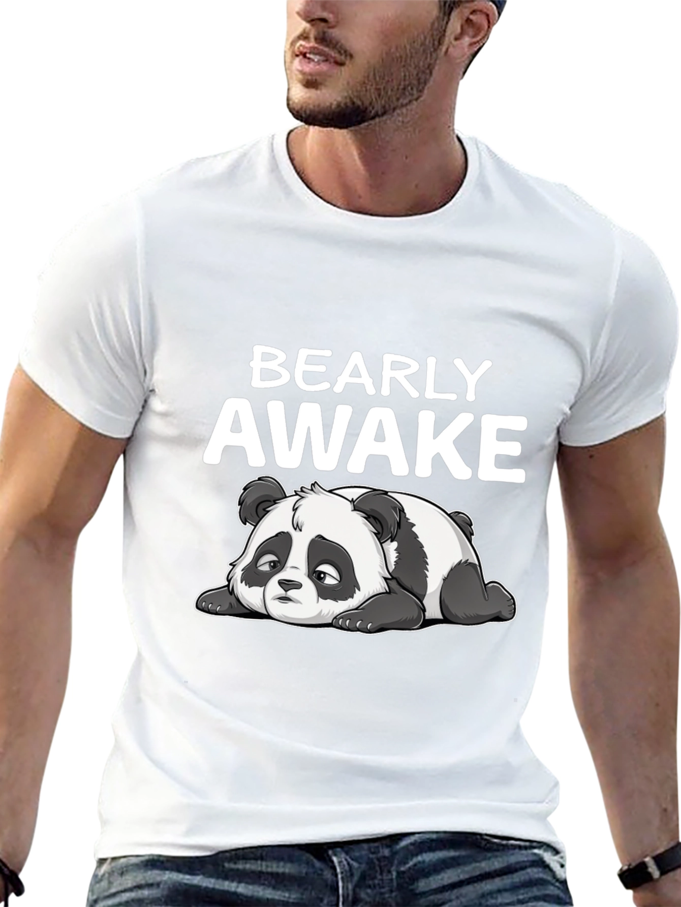 Bearly Awake T-Shirt - Funny Panda Tee