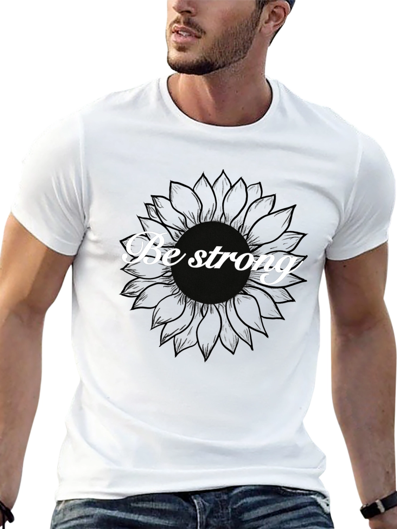 Be Strong Sunflower Graphic Tee