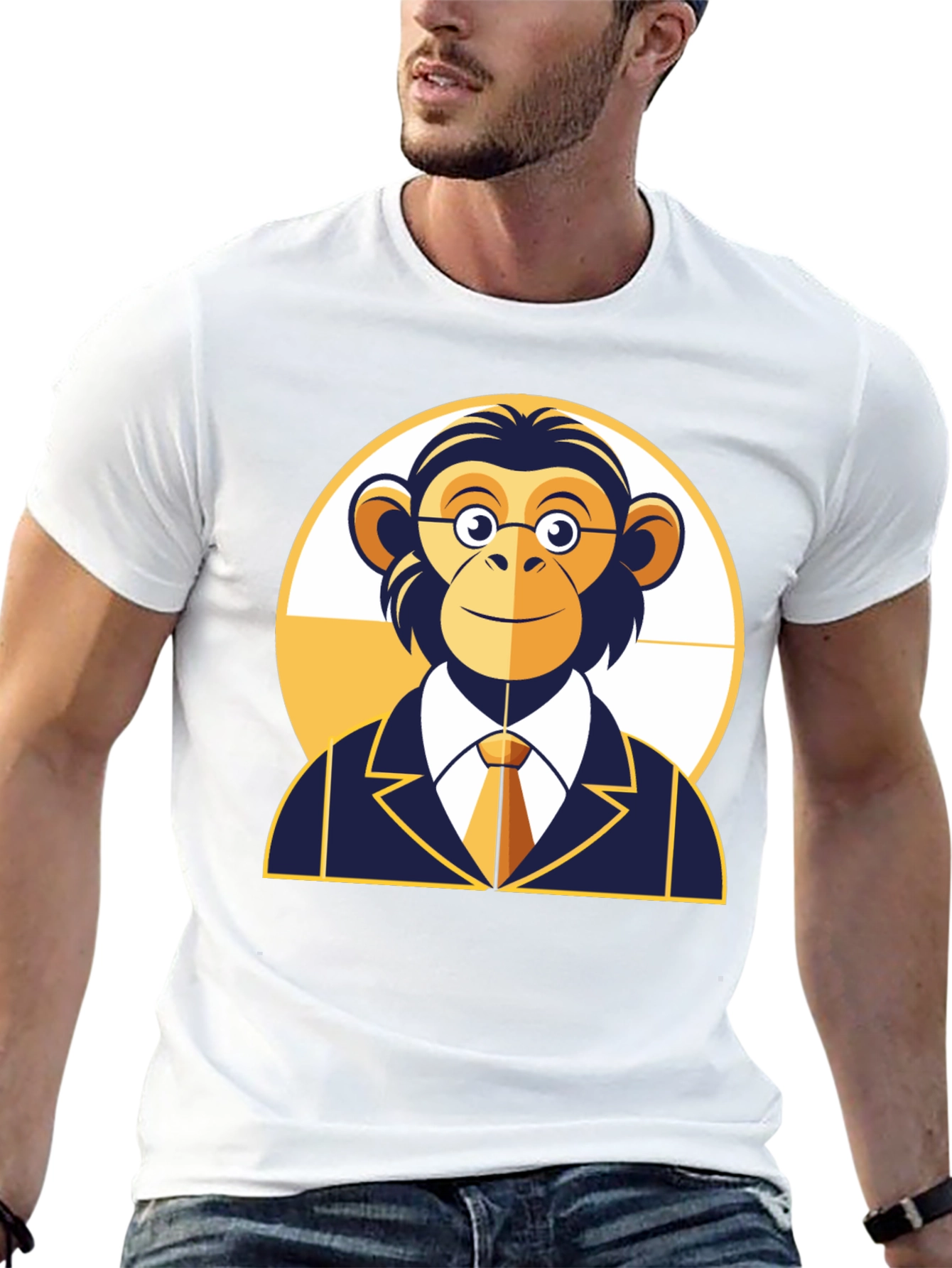 Monkey Business T-Shirt - Funny Ape in Suit