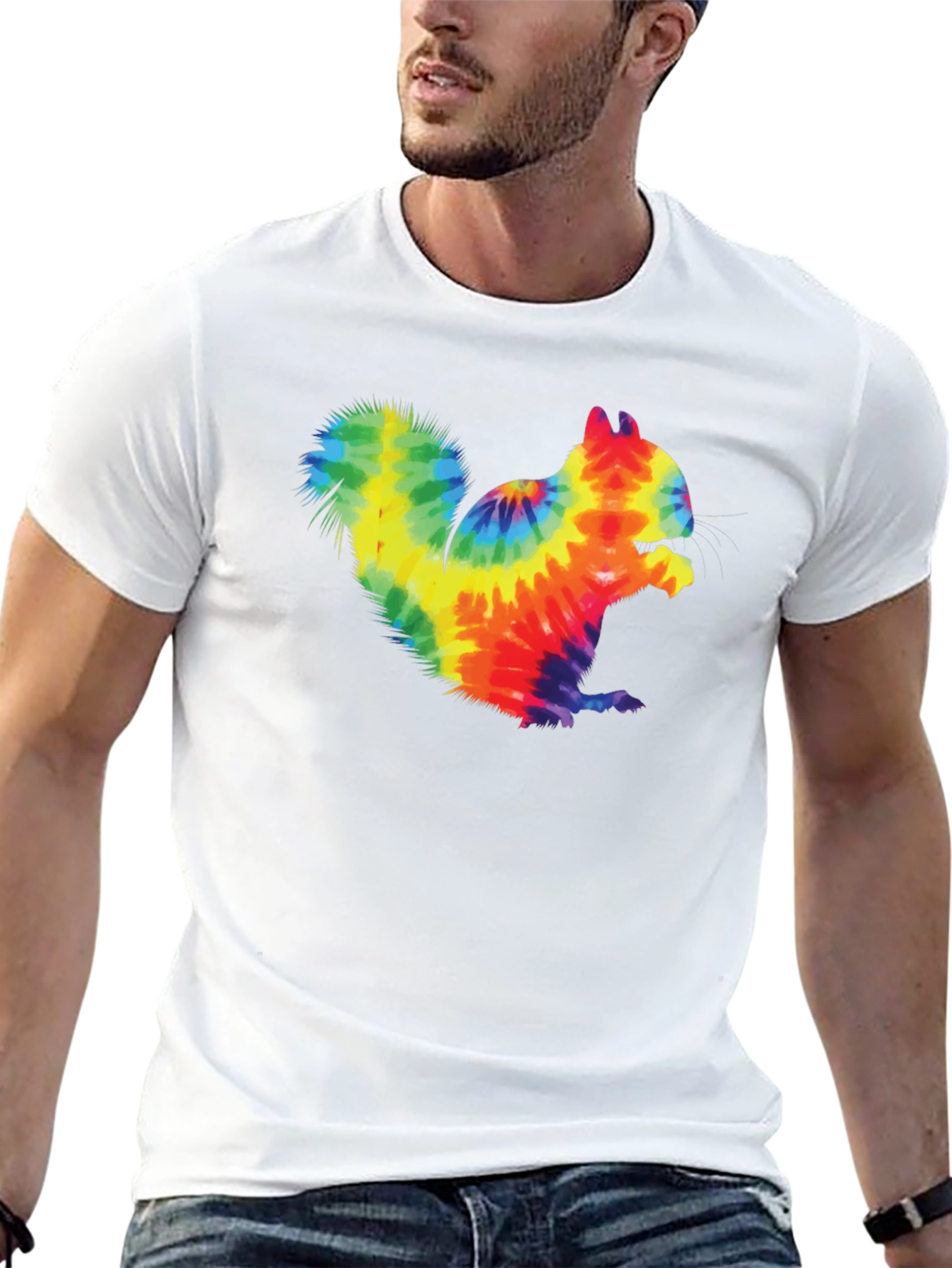Tie-Dye Squirrel Graphic Tee