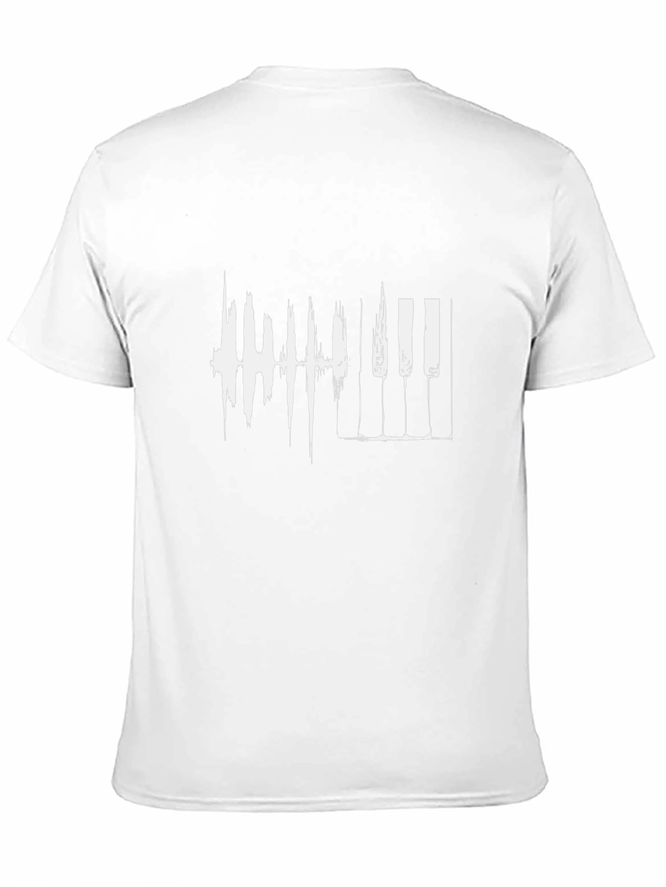 Piano Waveform Graphic Tee - Black
