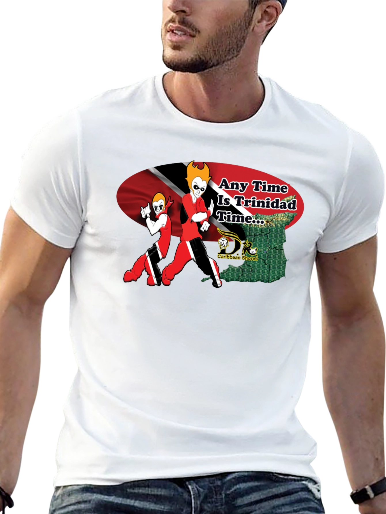 Any Time Is Trinidad Time Black T-Shirt