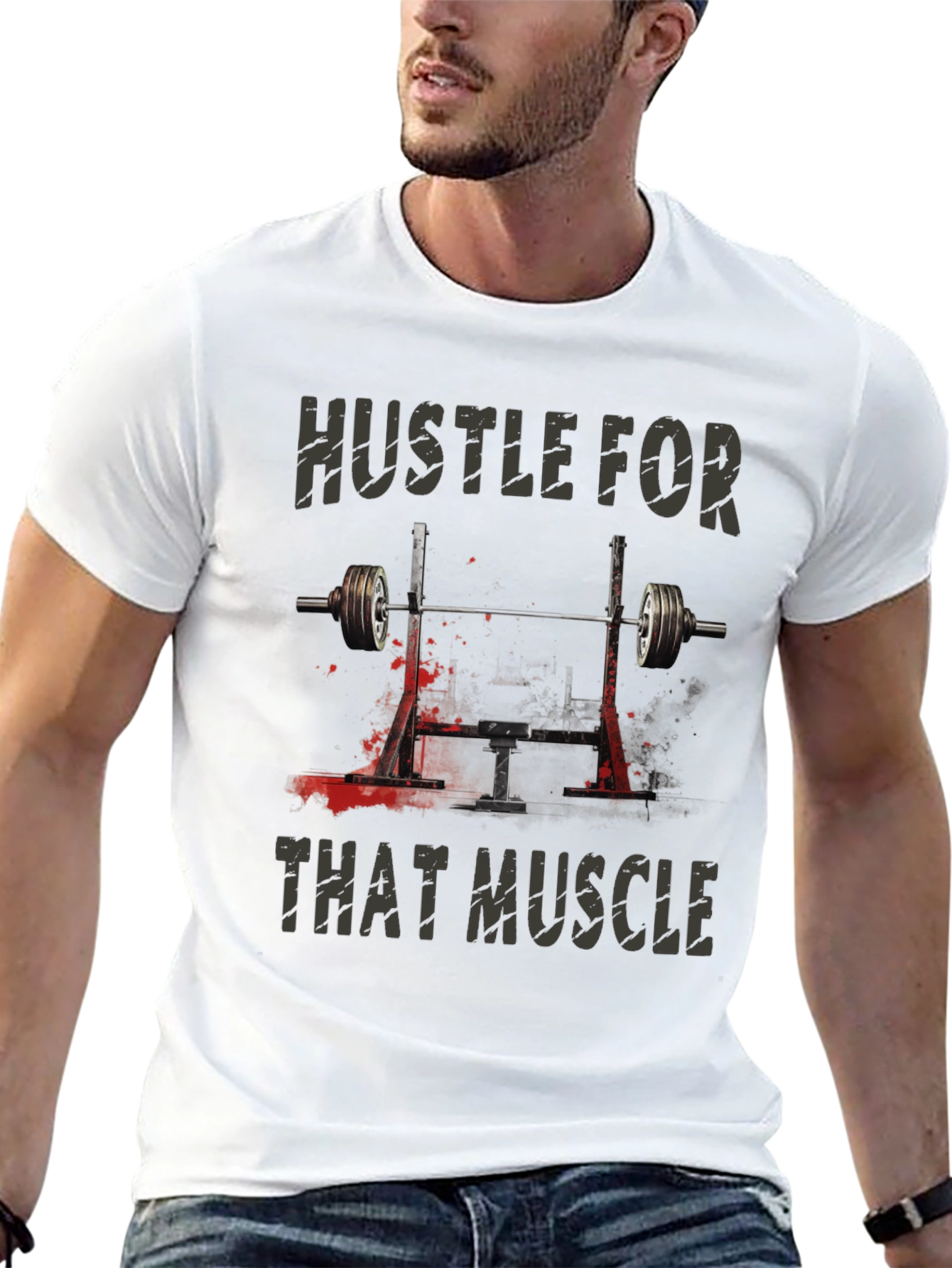 Hustle for That Muscle Graphic Tee