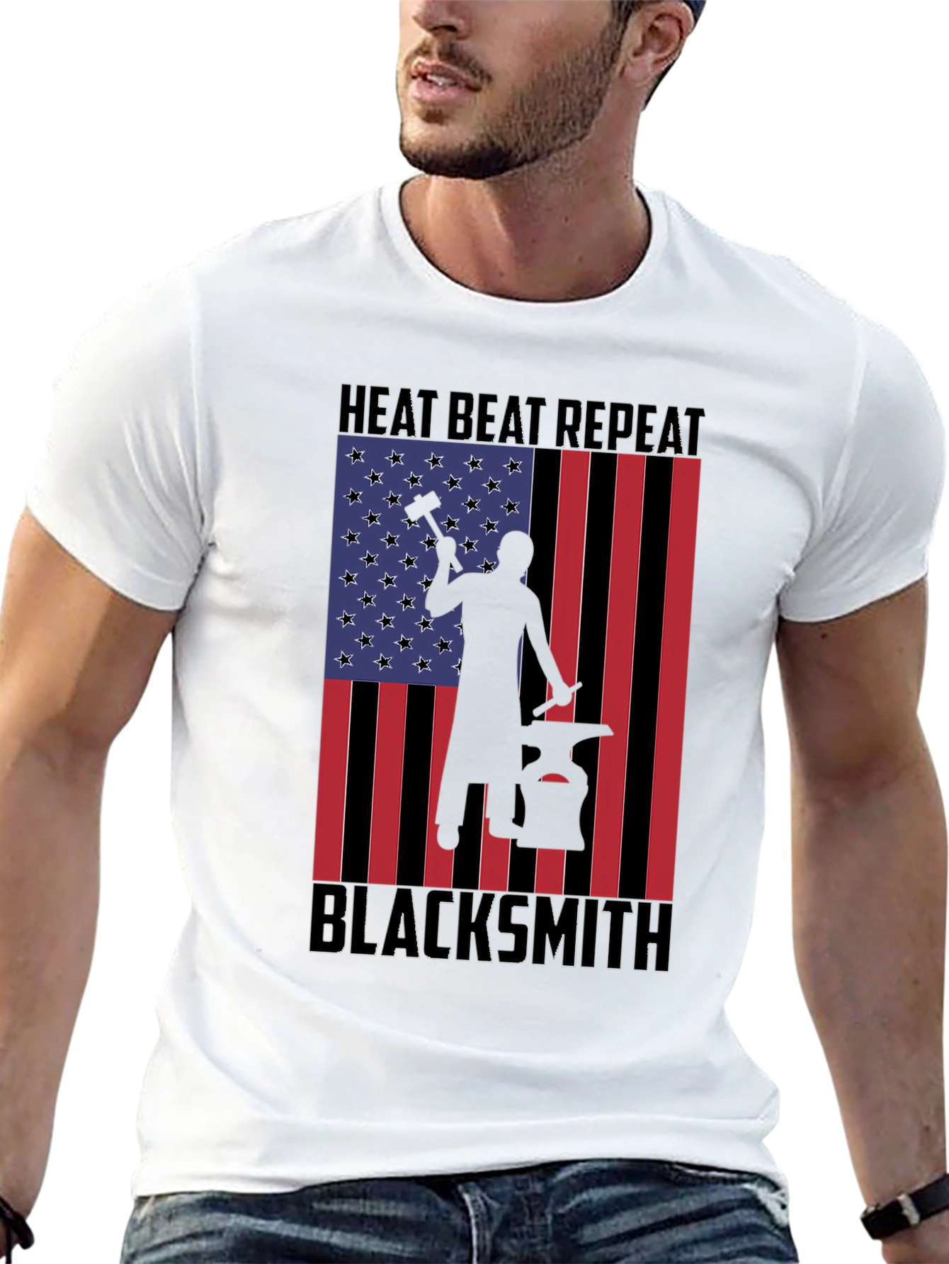 Blacksmith American Flag Graphic Tee