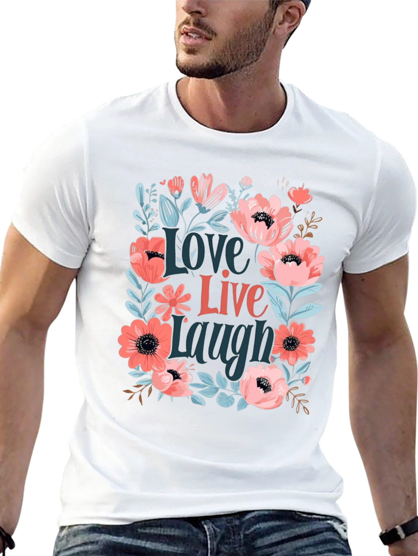 Floral Love Live Laugh Graphic Tee