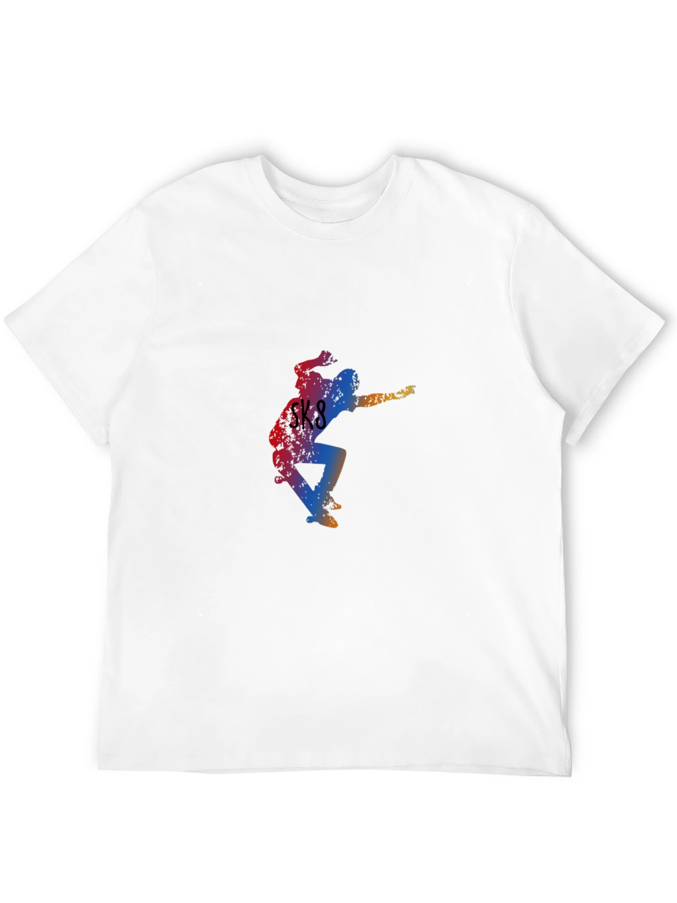 Cool Skateboarder Graphic Tee - Black