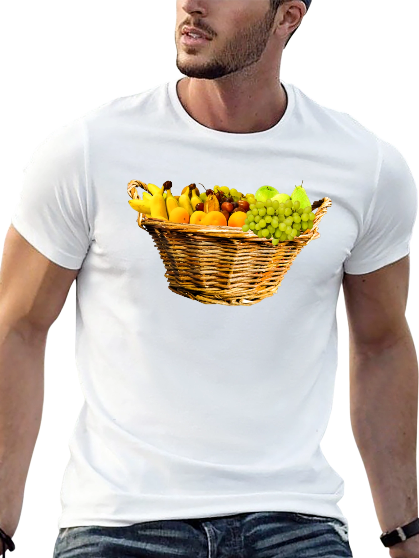 Fruit Basket Graphic Tee - Stylish Cotton Comfort