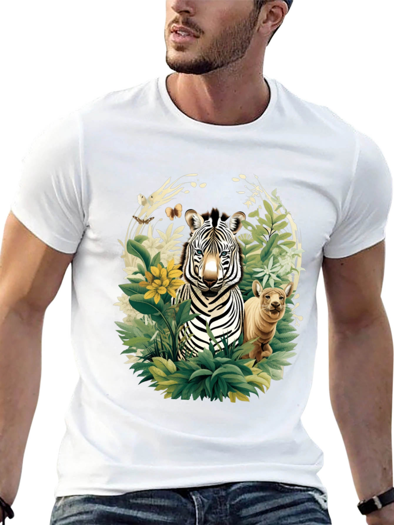 Zebra & Cub Wildlife T-Shirt - Unique Animal Design