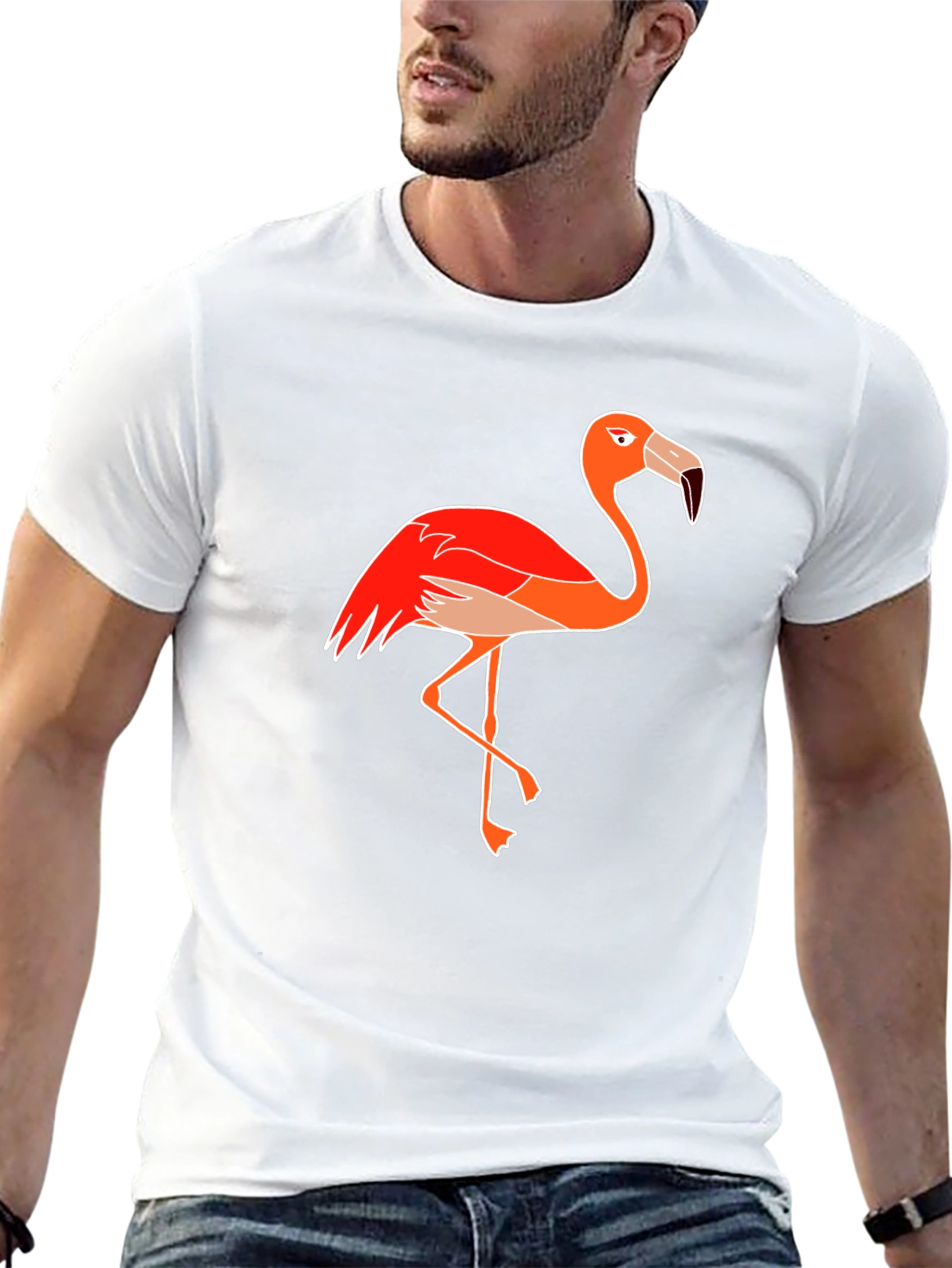 Flamingo Graphic Tee - Quirky Bird Design