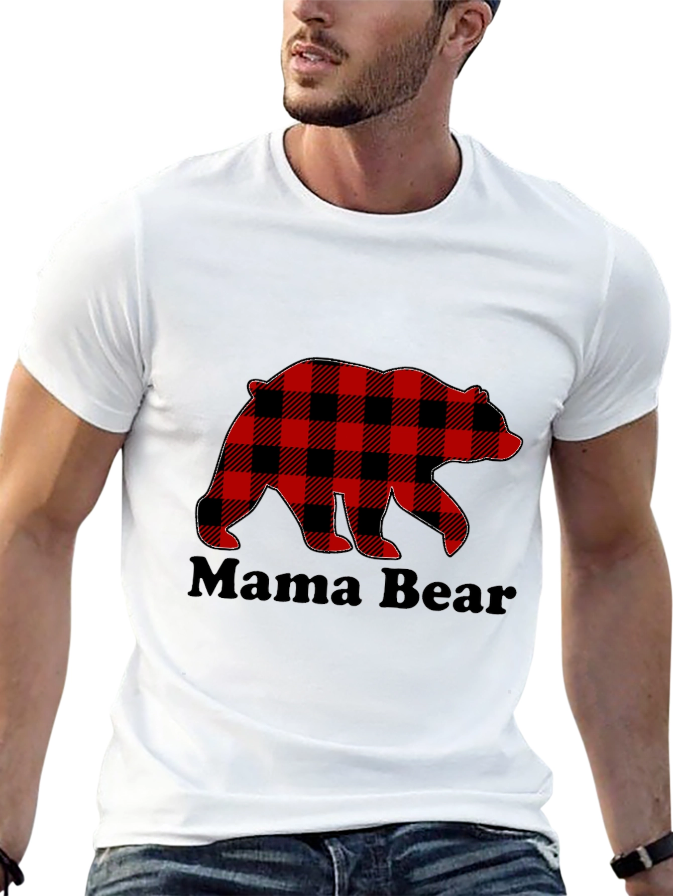 Mama Bear Plaid T-Shirt - Unisex Comfort