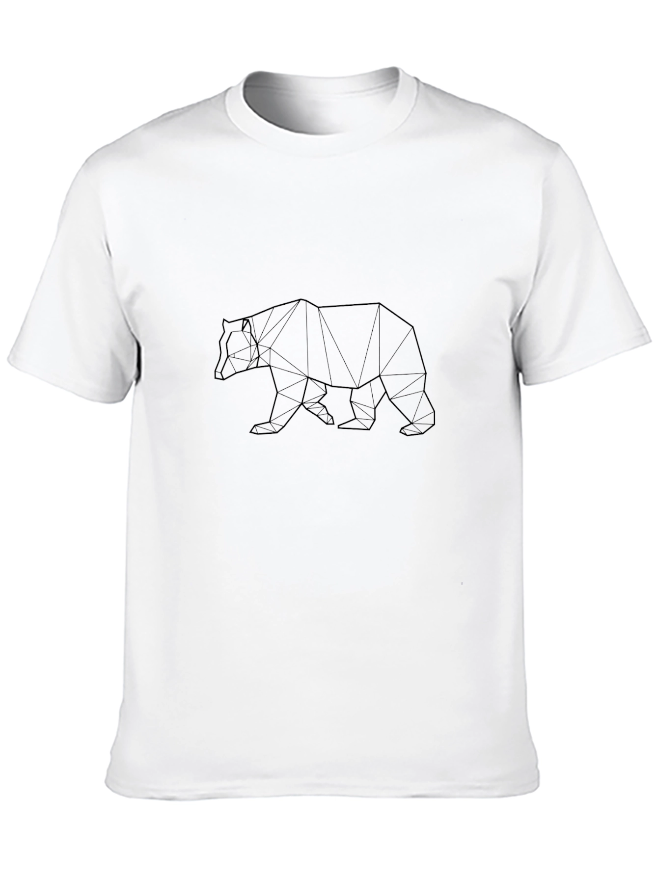 Geometric Bear T-Shirt - Black Graphic Tee