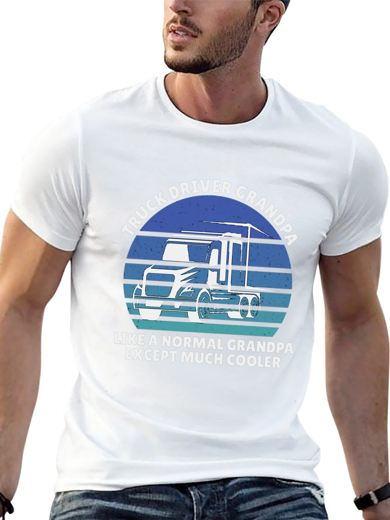 Truck Driver Grandpa T-Shirt - Cool Grandpa Tee