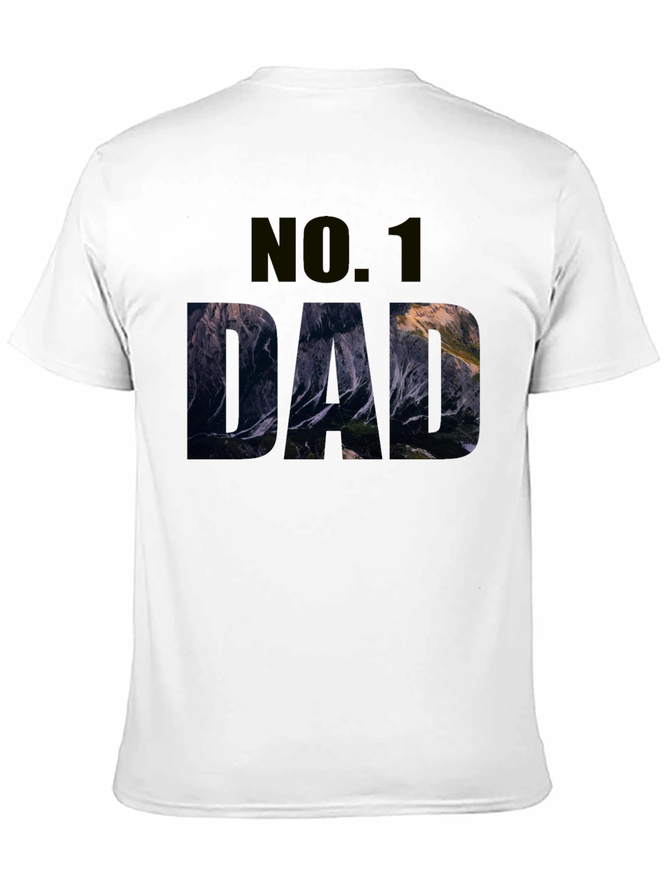 No. 1 Dad Mountain Graphic Black T-Shirt