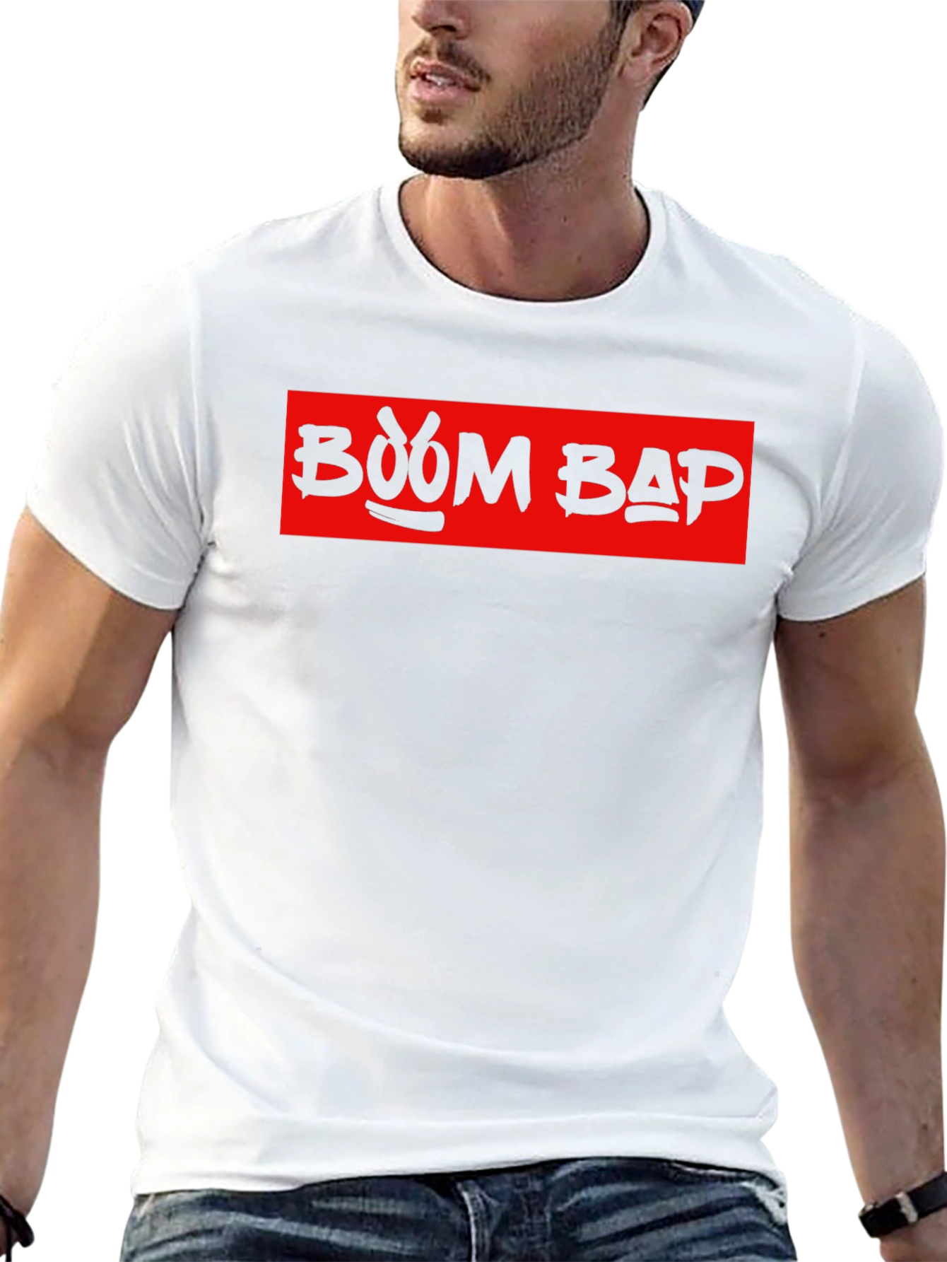 Boom Bap Graphic T-Shirt - Red and Black