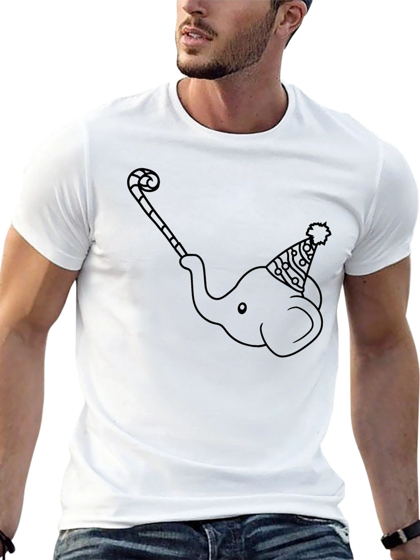 Elephant Party Tee - Quirky Graphic Print T-Shirt