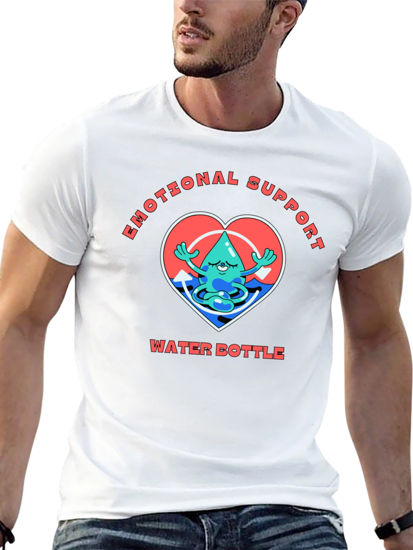 Emotional Support Water Bottle Graphic Tee