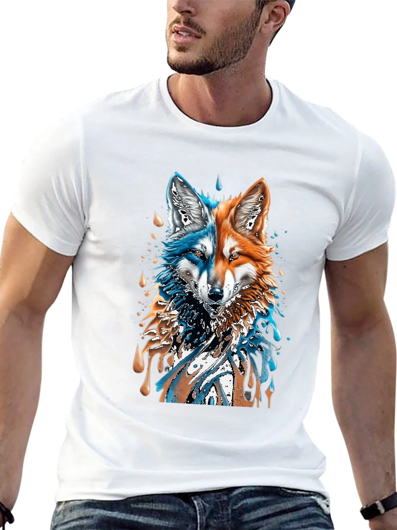 Two-Faced Fox Graphic Tee
