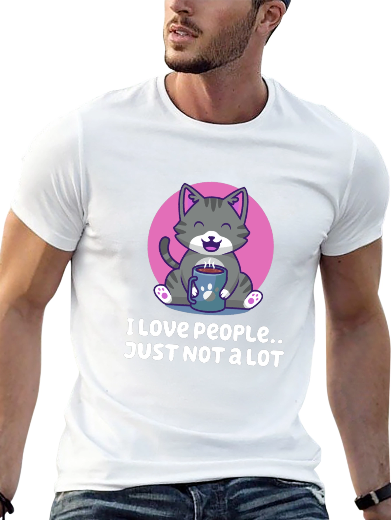 Funny Cat Coffee T-Shirt