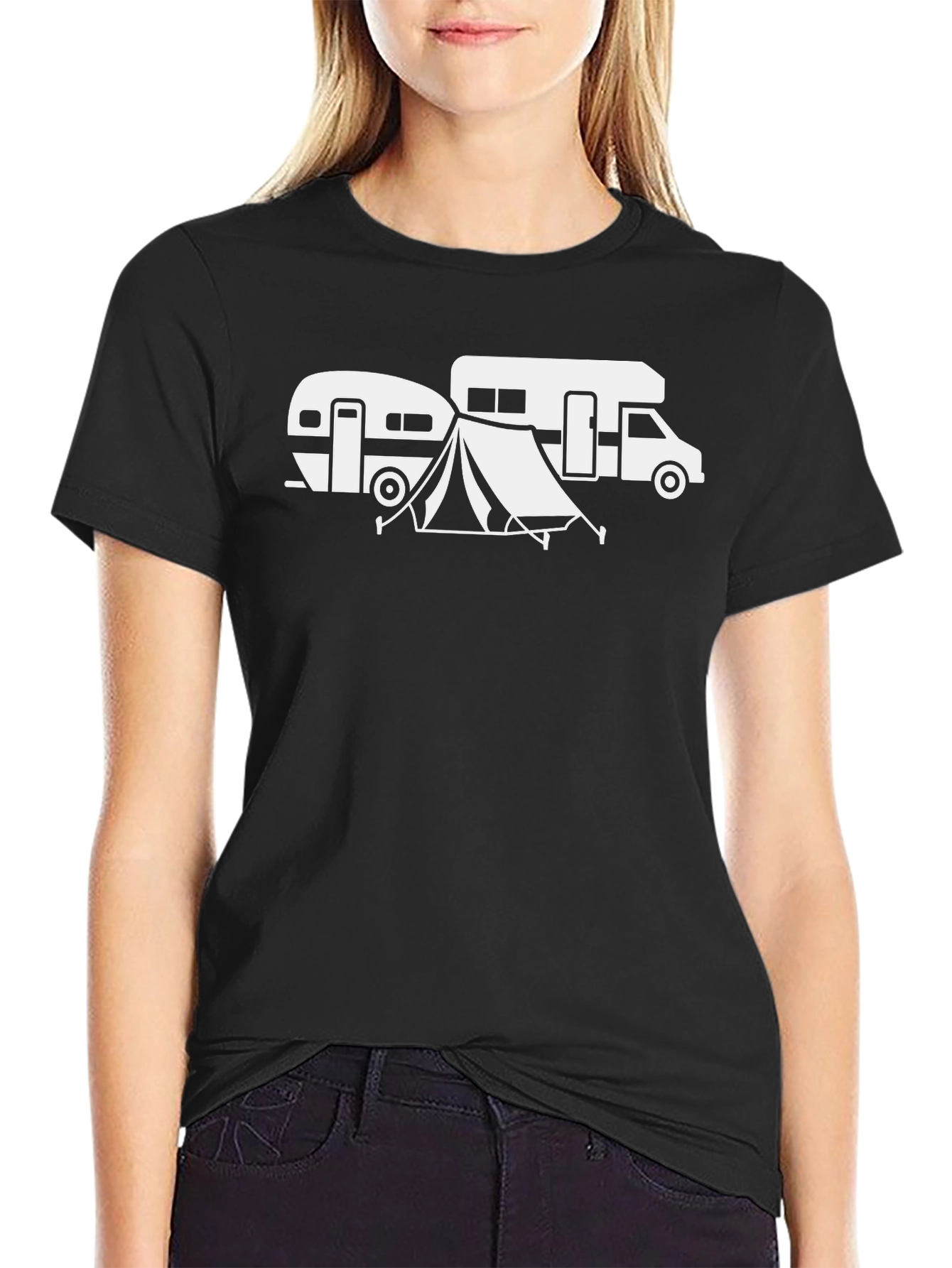 Camping Adventure Graphic Tee - RV and Tent
