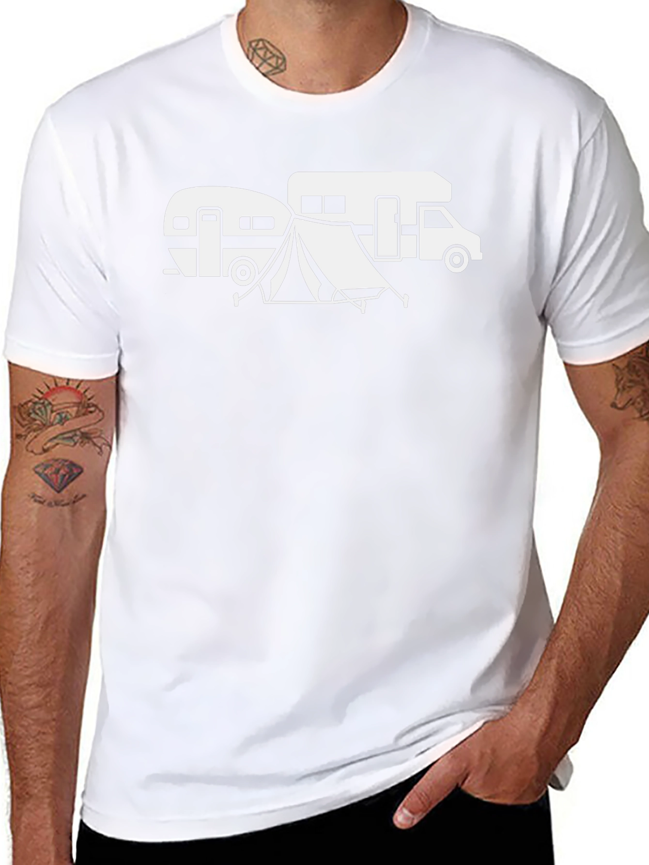 Camping Adventure Graphic Tee - RV and Tent
