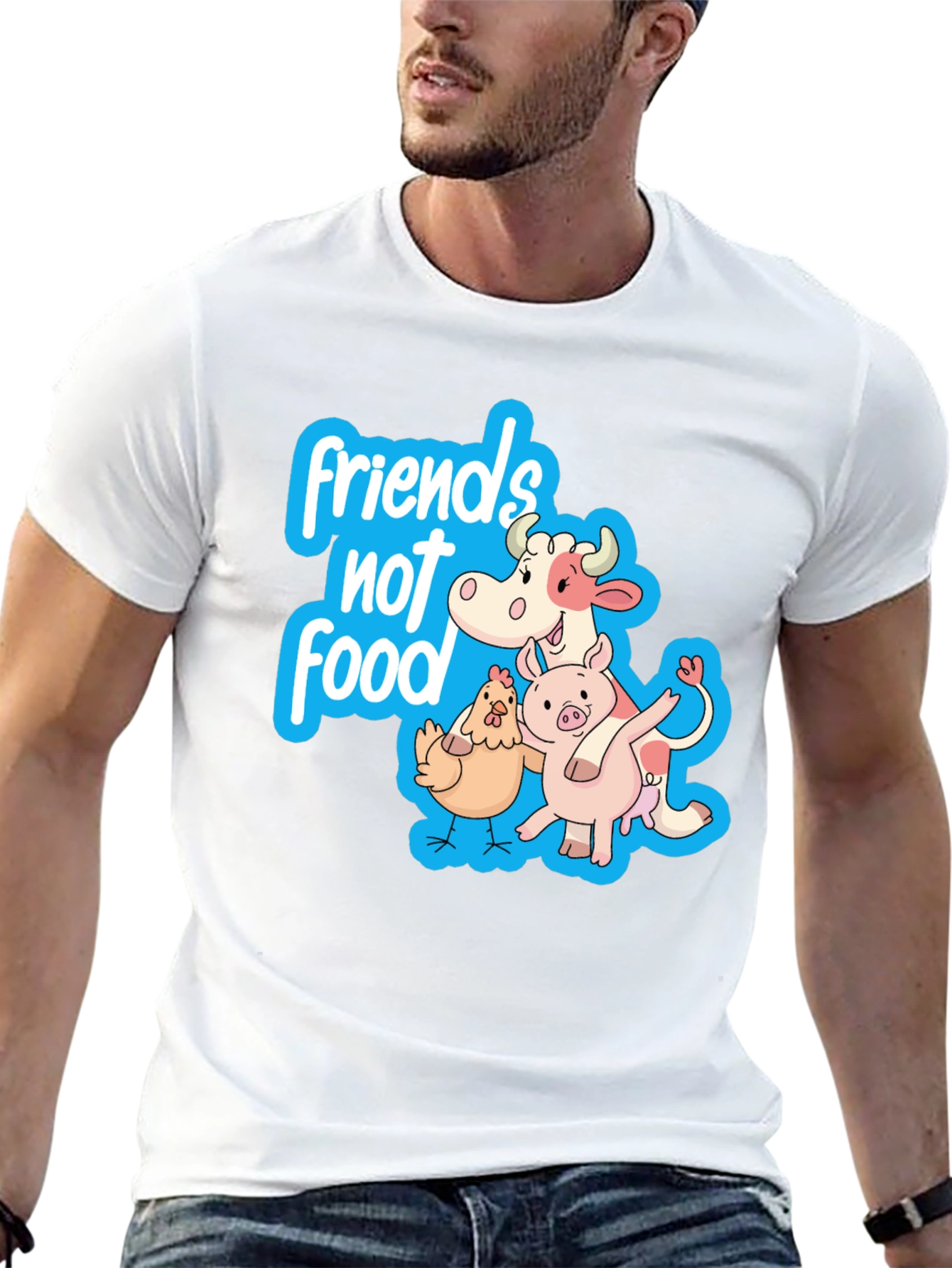 Friends Not Food Vegan T-Shirt