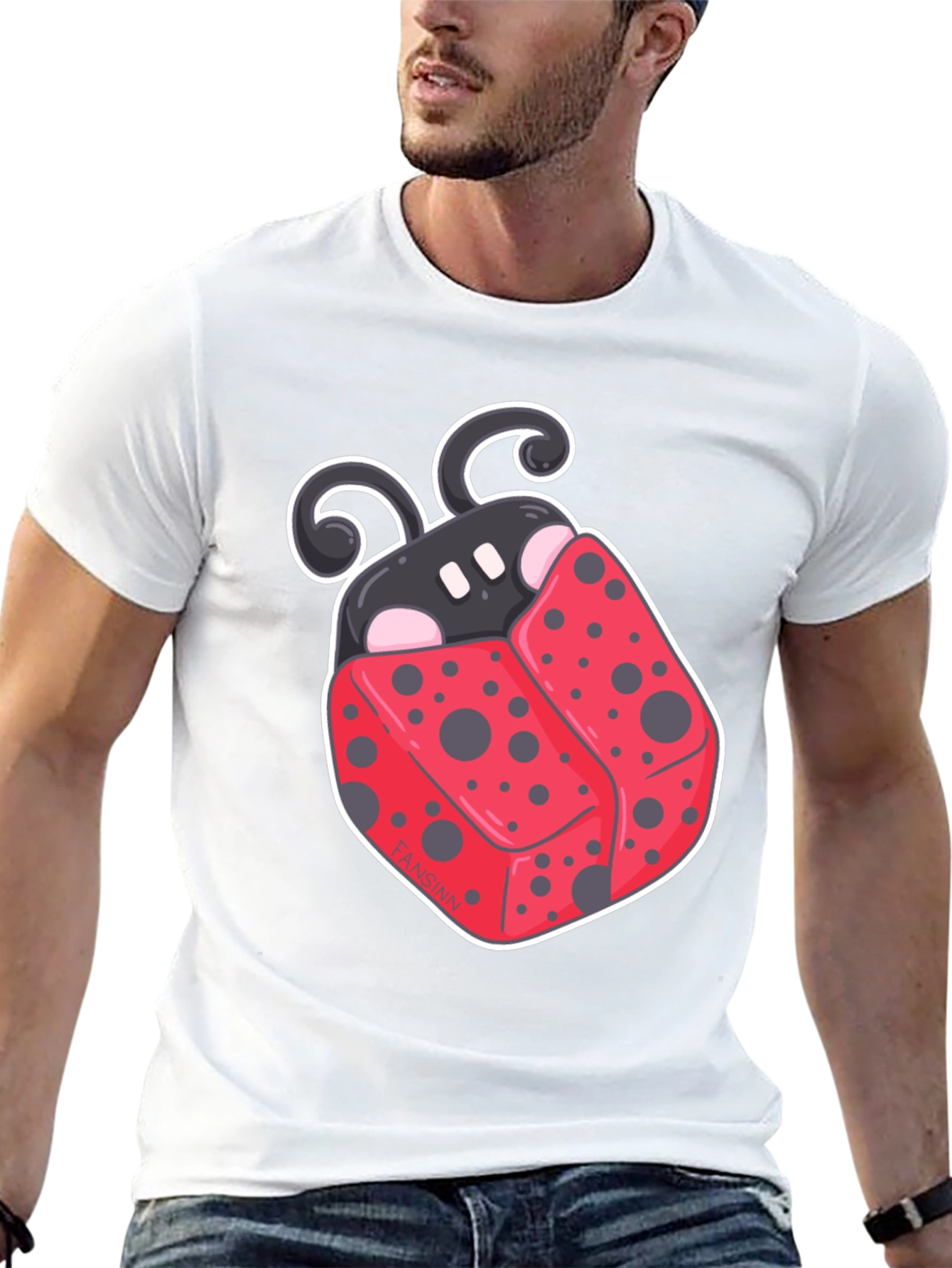 Ladybug Graphic Tee - Cute Cartoon Design