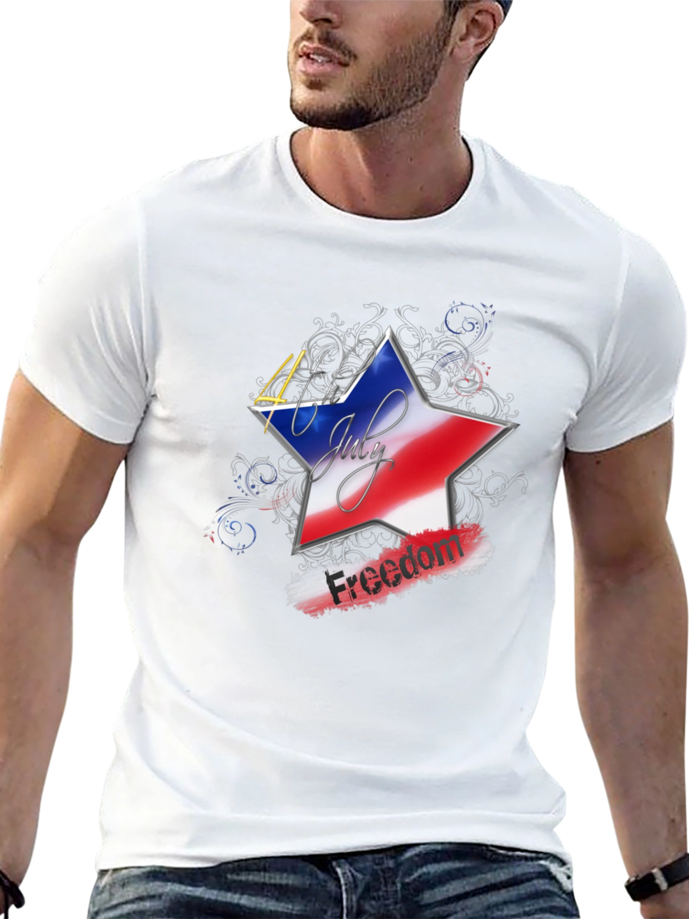 Patriotic 4th of July Freedom Graphic Tee