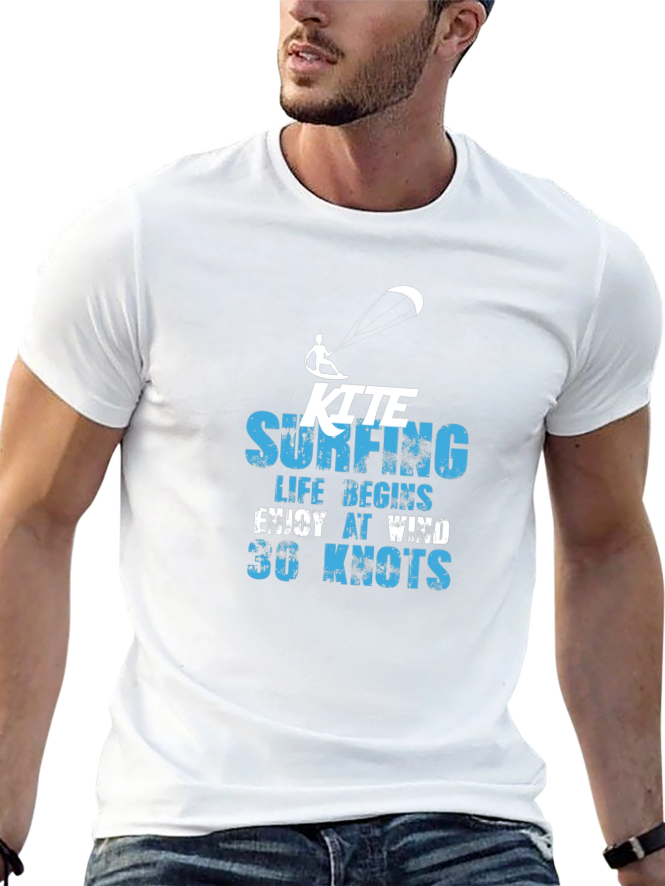 Kite Surfing Life Begins T-Shirt