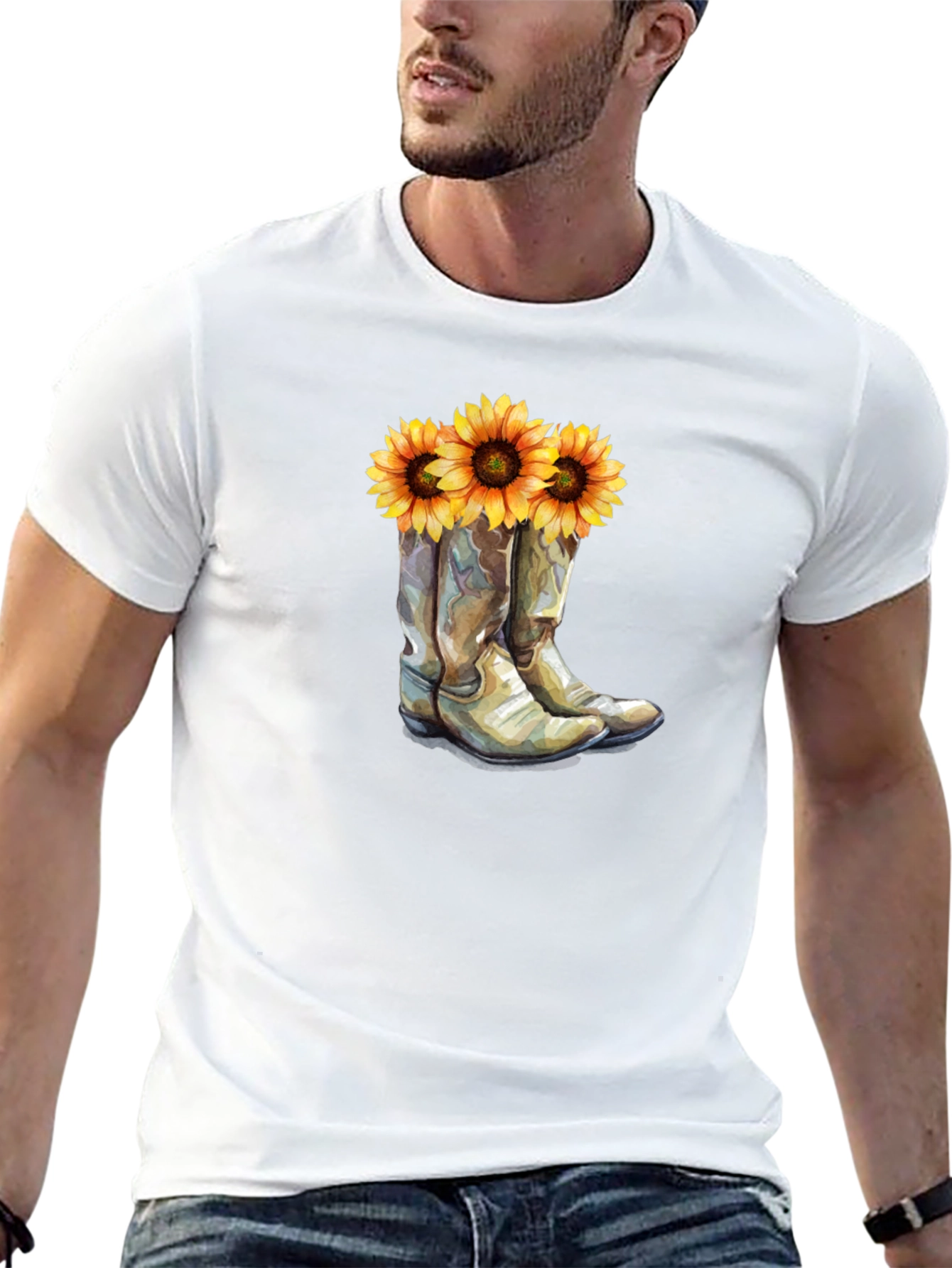 Sunflower Cowboy Boot T-Shirt