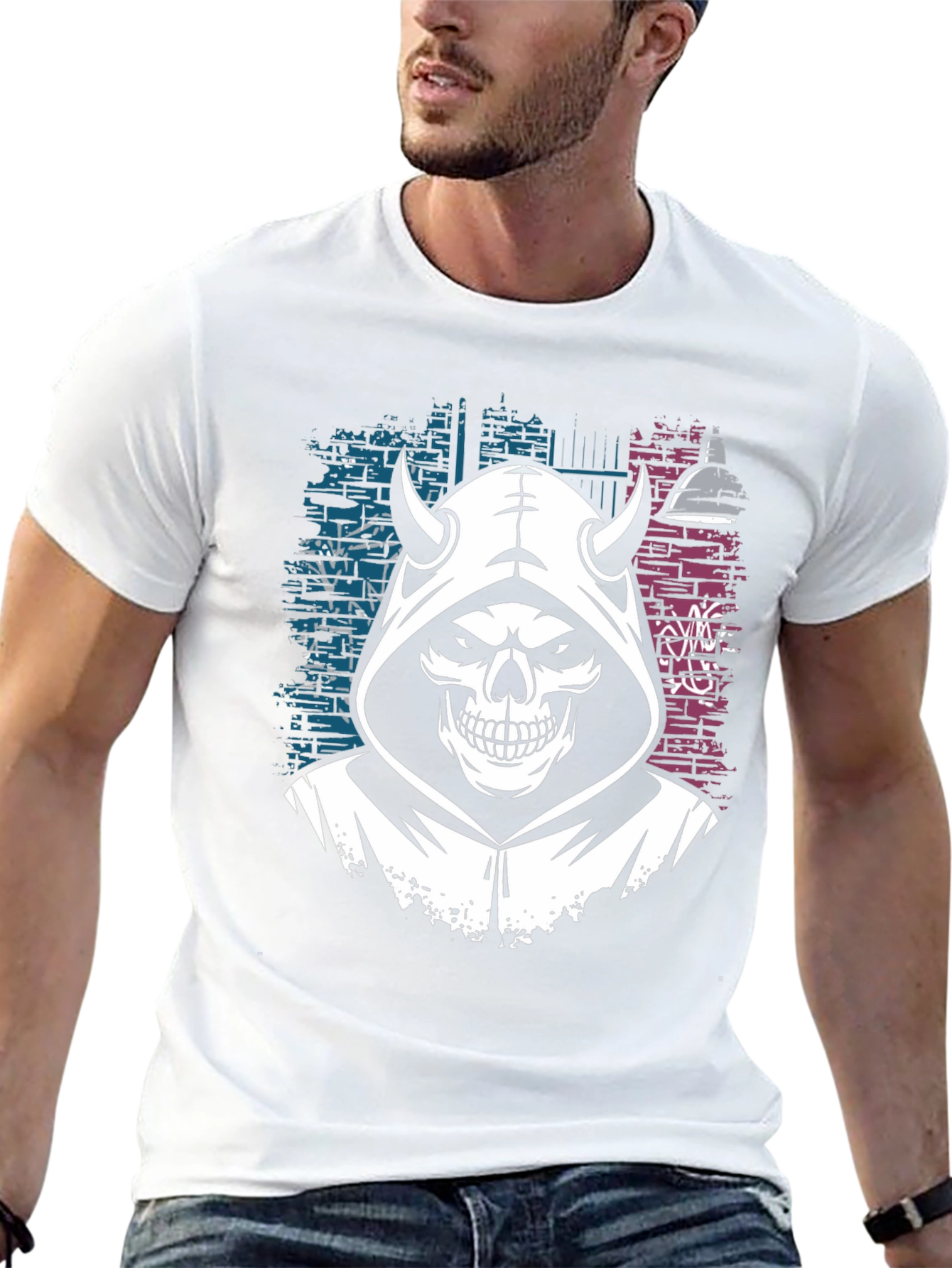 Grim Reaper Graphic Tee - Edgy Streetwear