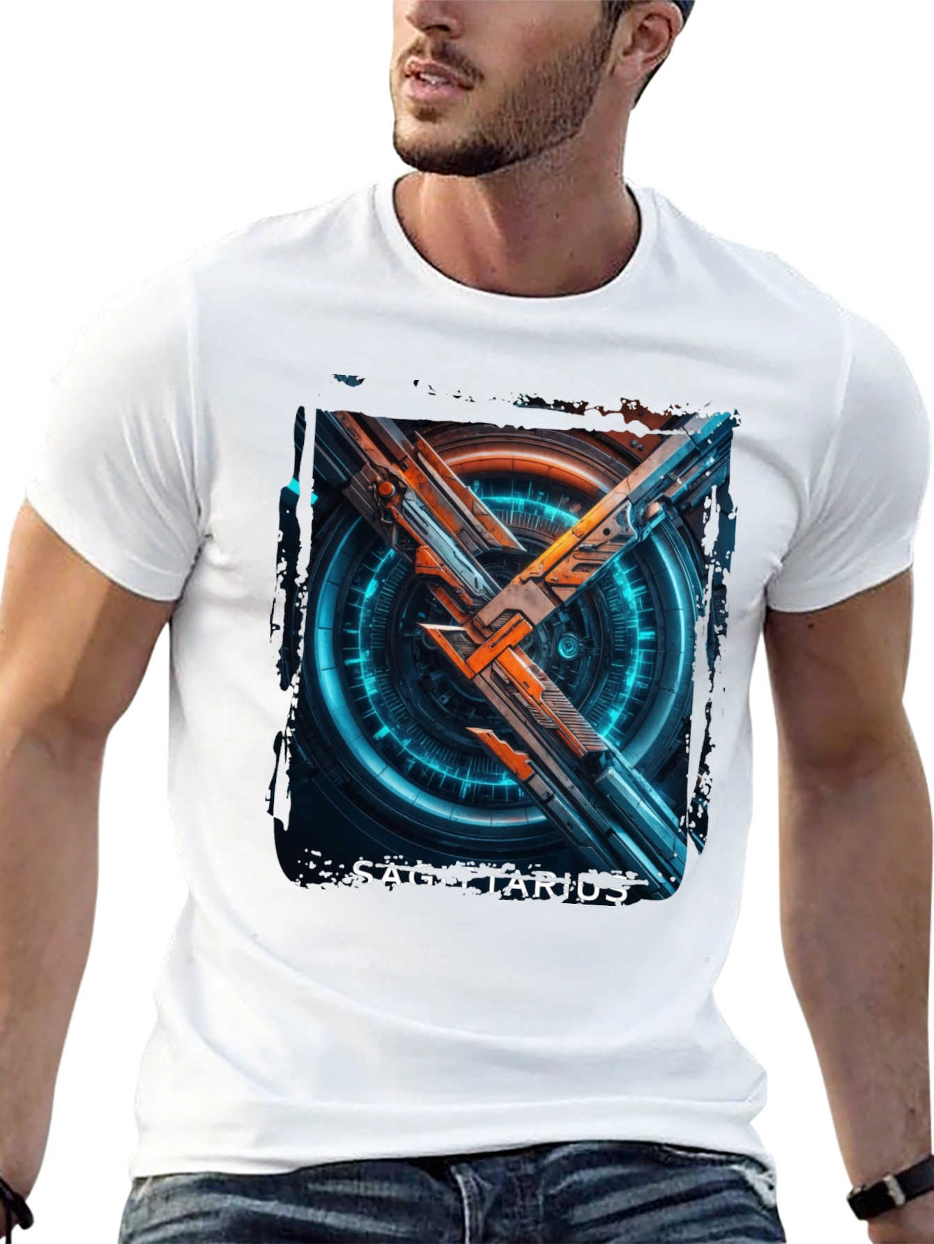 Sagittarius Zodiac T-Shirt - Sci-Fi Style