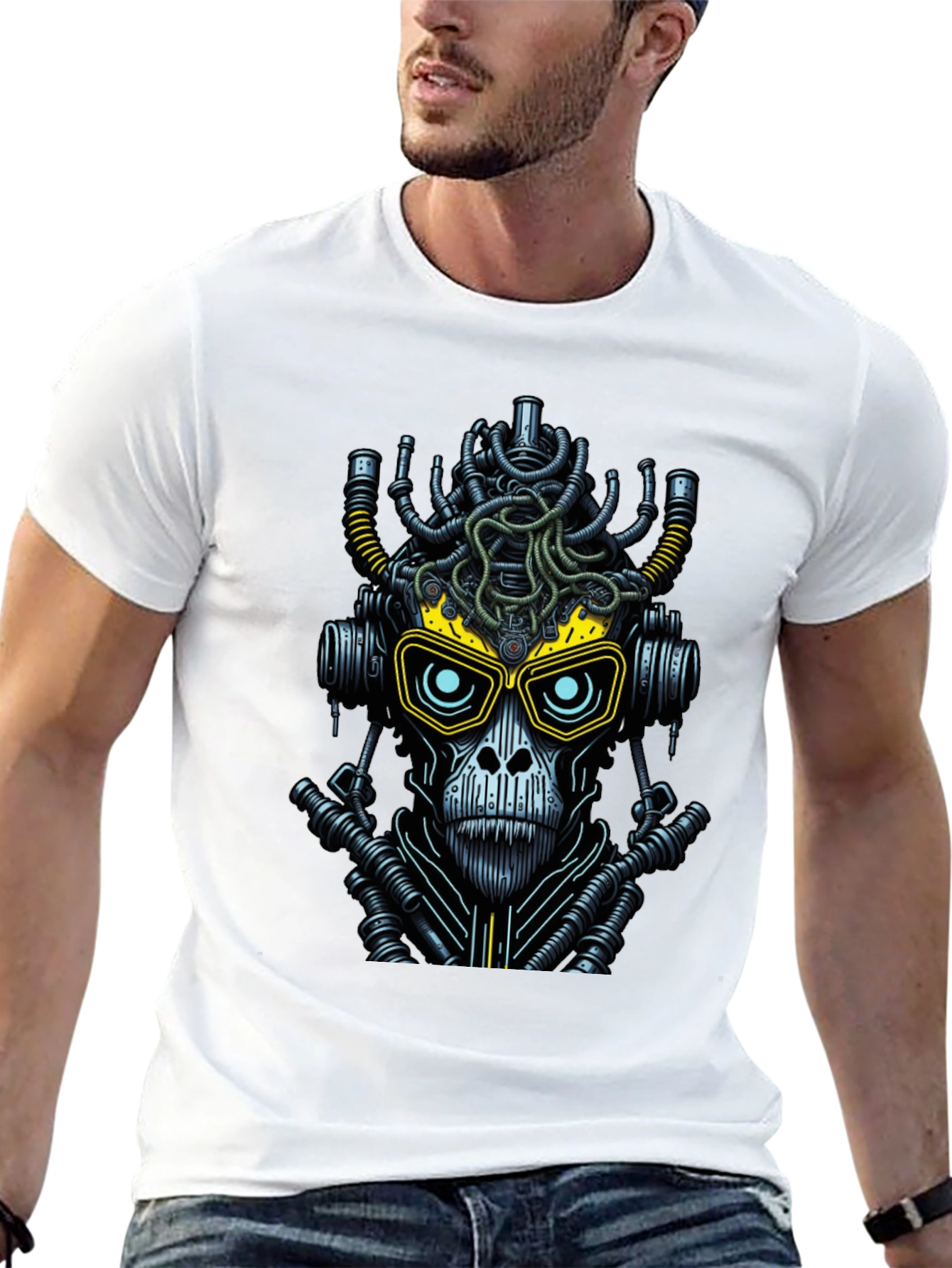 Cyberpunk Skull Graphic Tee