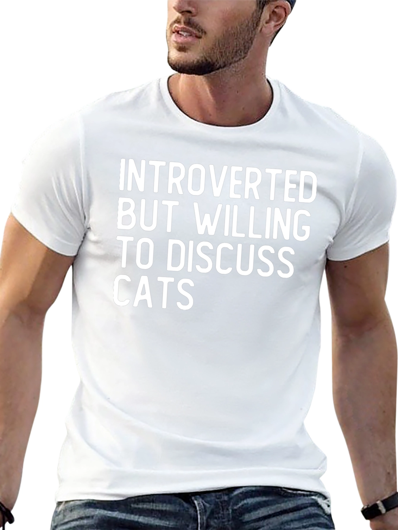 Introverted Cat Lover T-Shirt - Funny & Comfy Tee