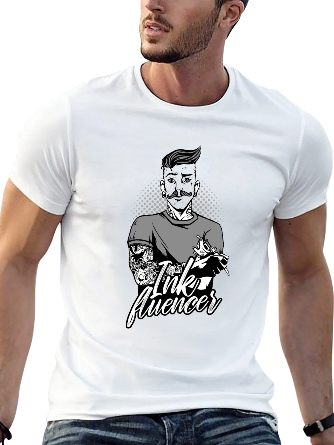 Ink Fluencer Black T-Shirt - Tattoo Artist Design