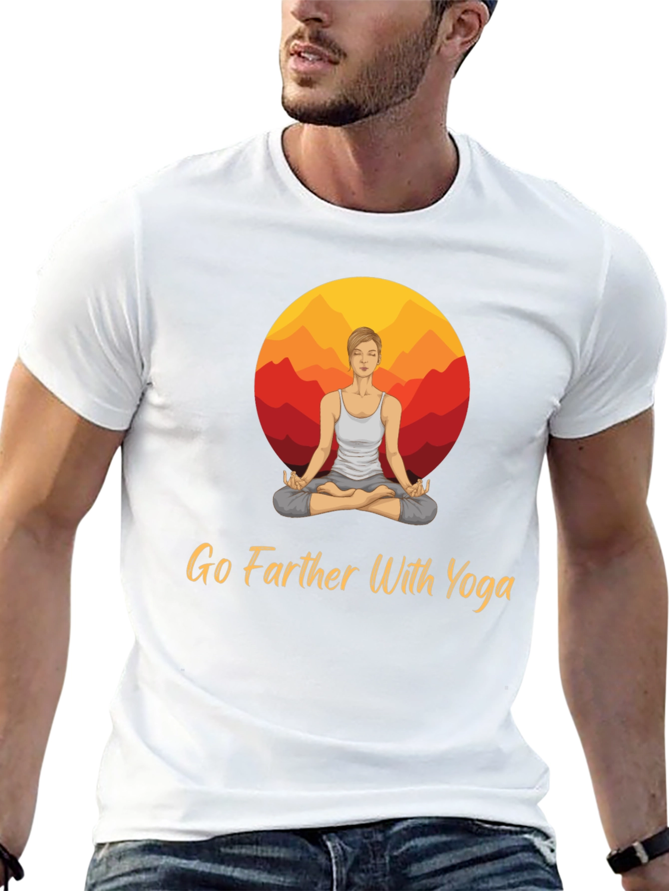 Yoga T-Shirt - Go Farther With Yoga Graphic Tee