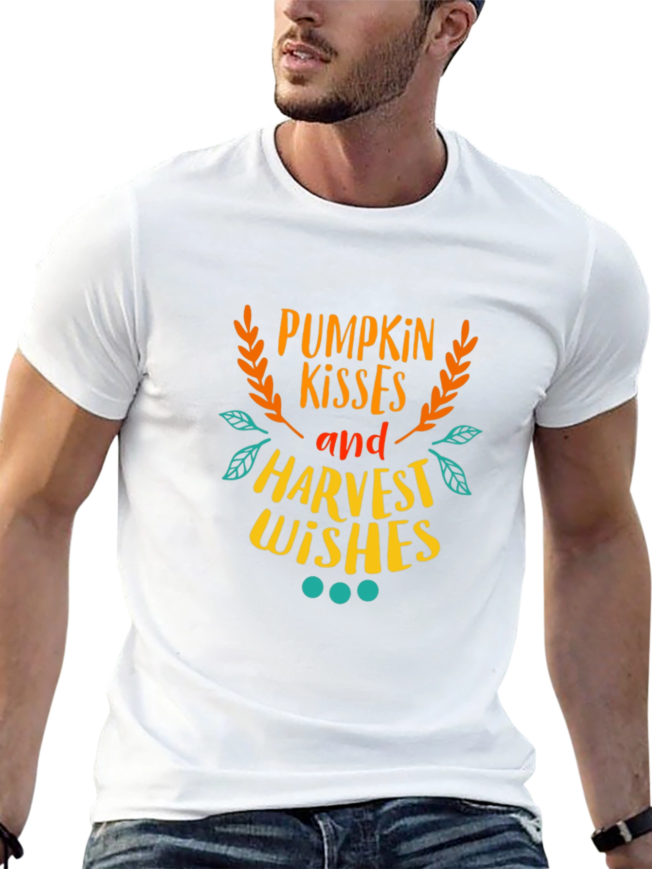 Pumpkin Kisses Harvest Wishes T-Shirt - Fall Festive Top