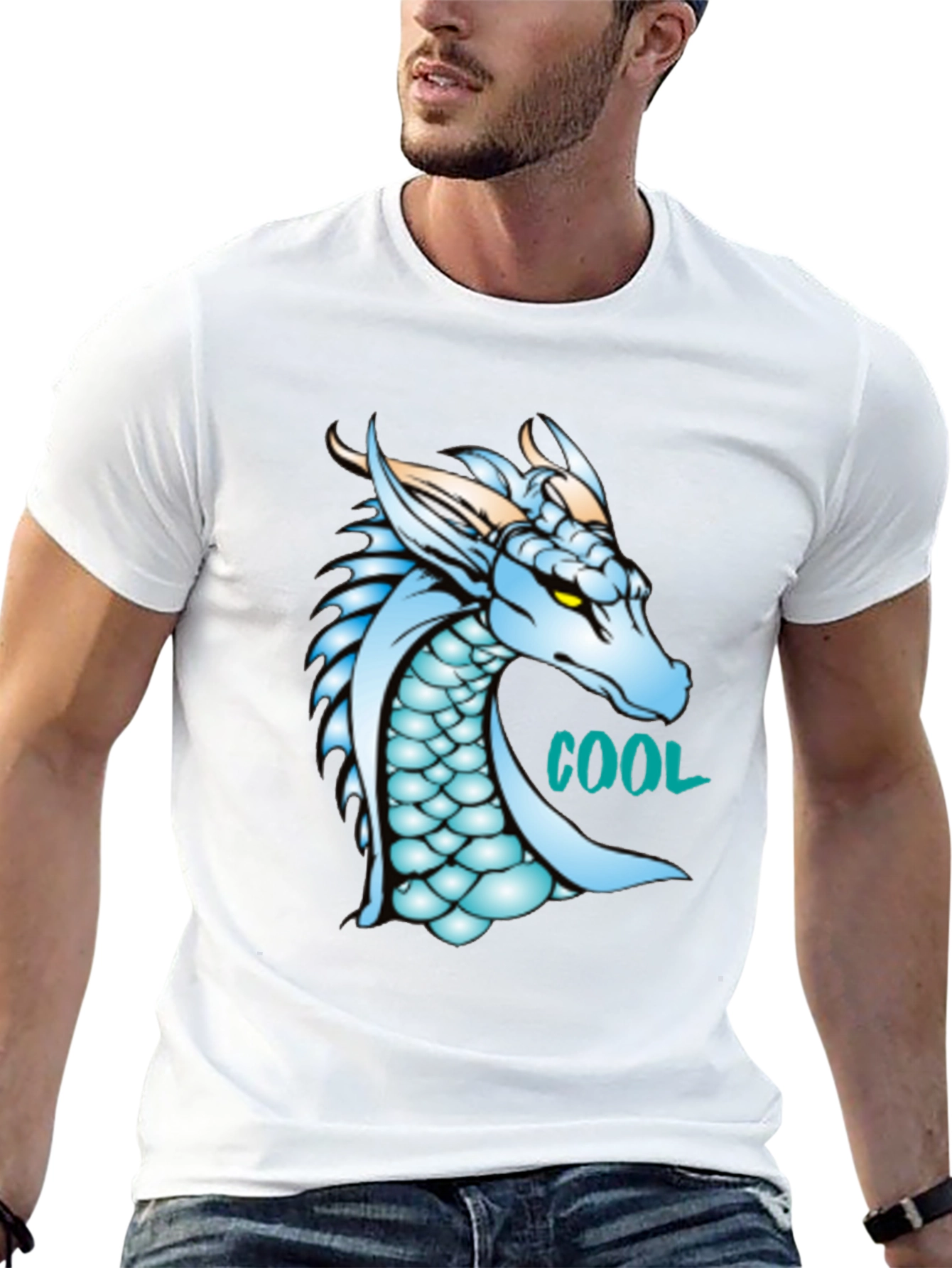 Cool Dragon Graphic Black T-Shirt
