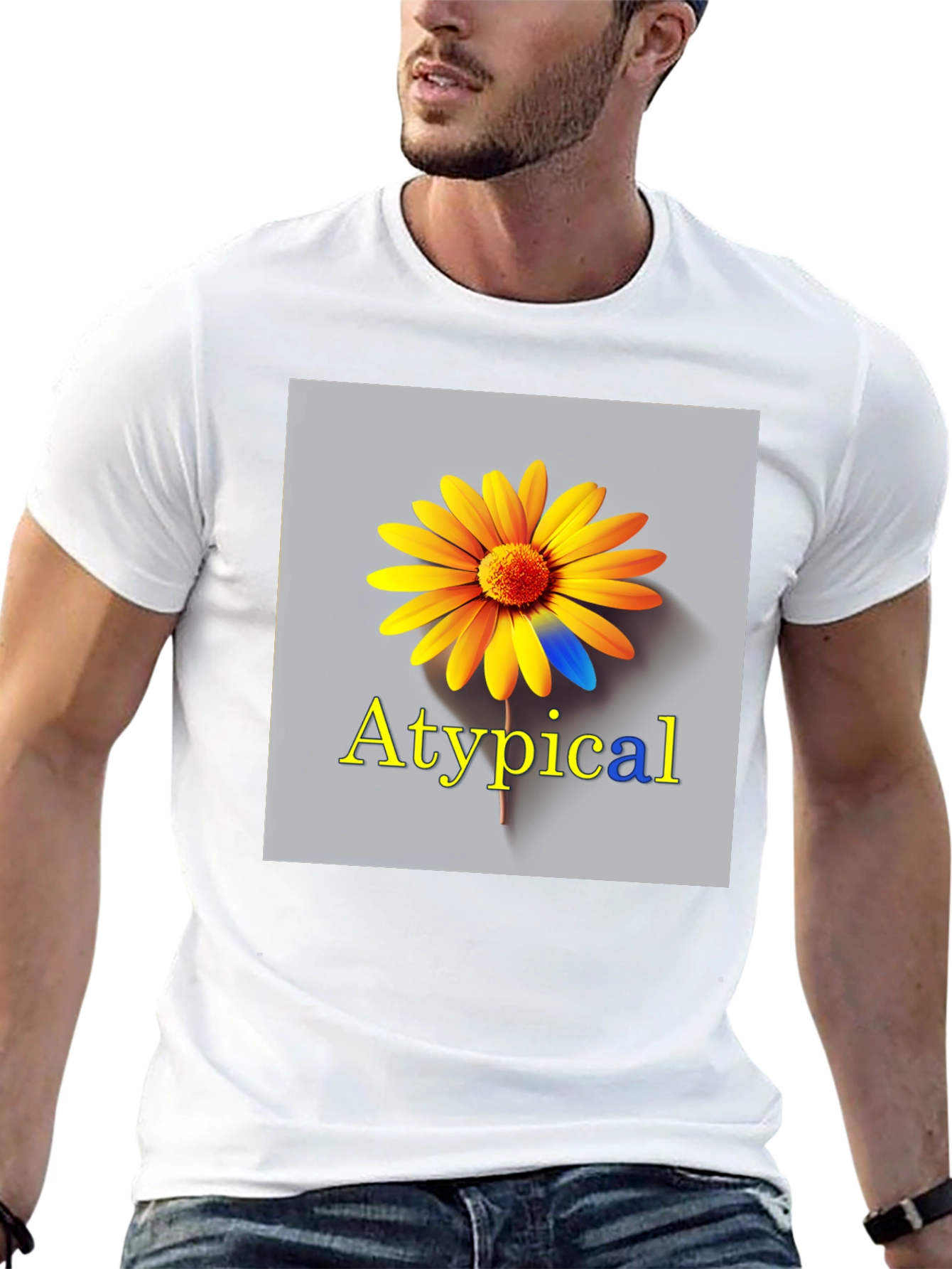 Atypical Graphic T-Shirt - Unique Flower Design