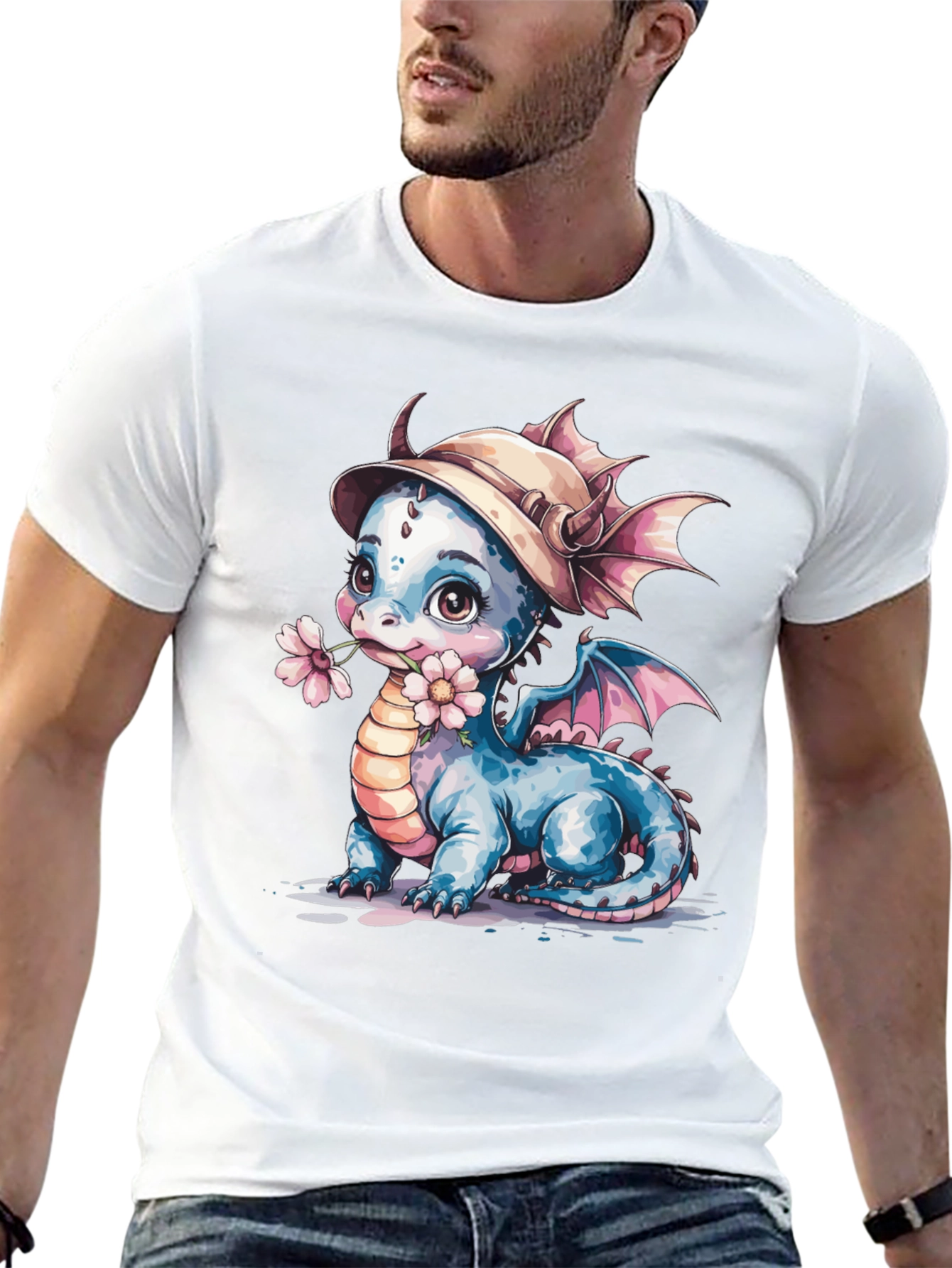 Cute Dragon with Flower T-Shirt