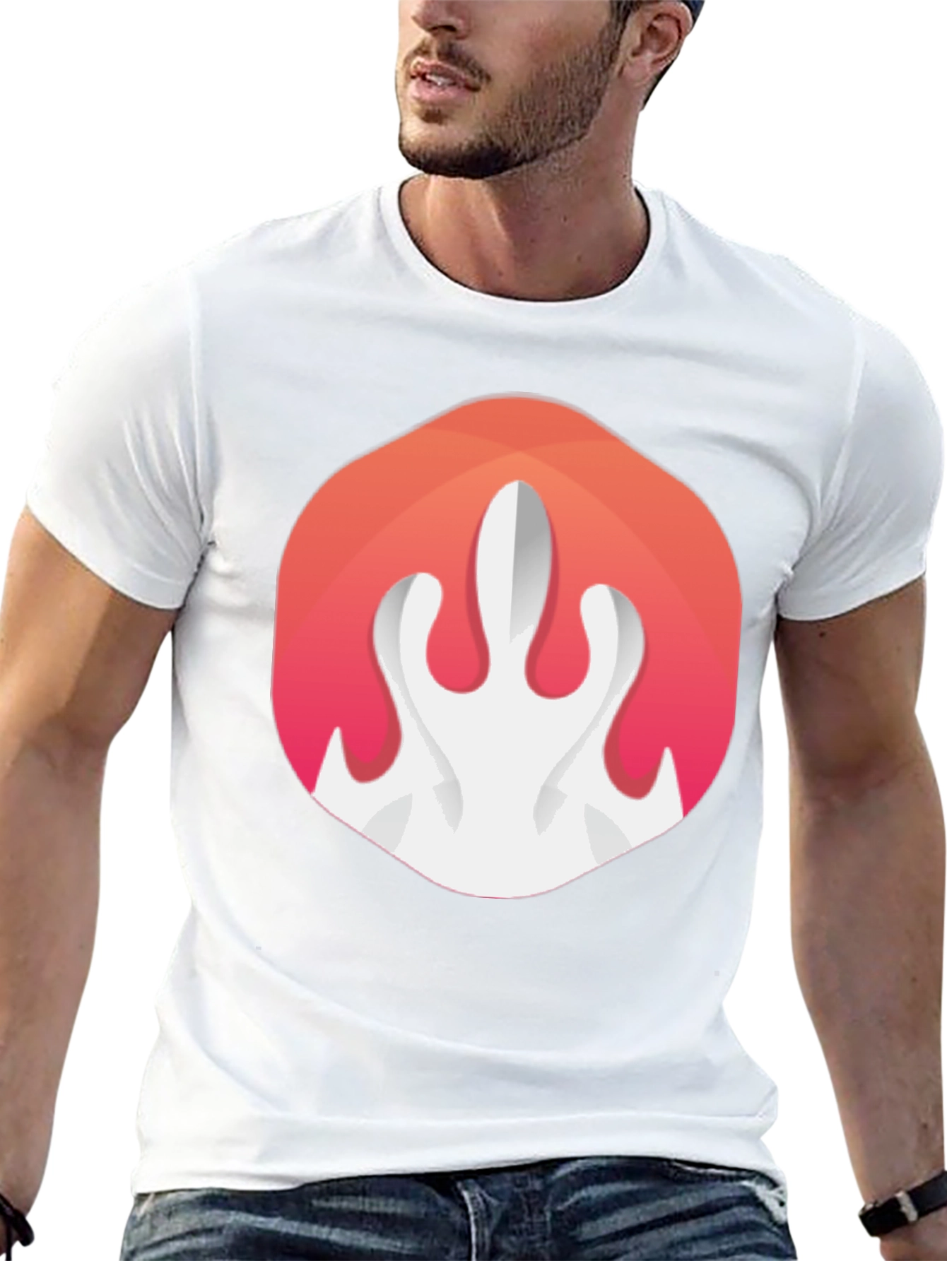 Flame Logo Black T-Shirt - Stylish Graphic Tee