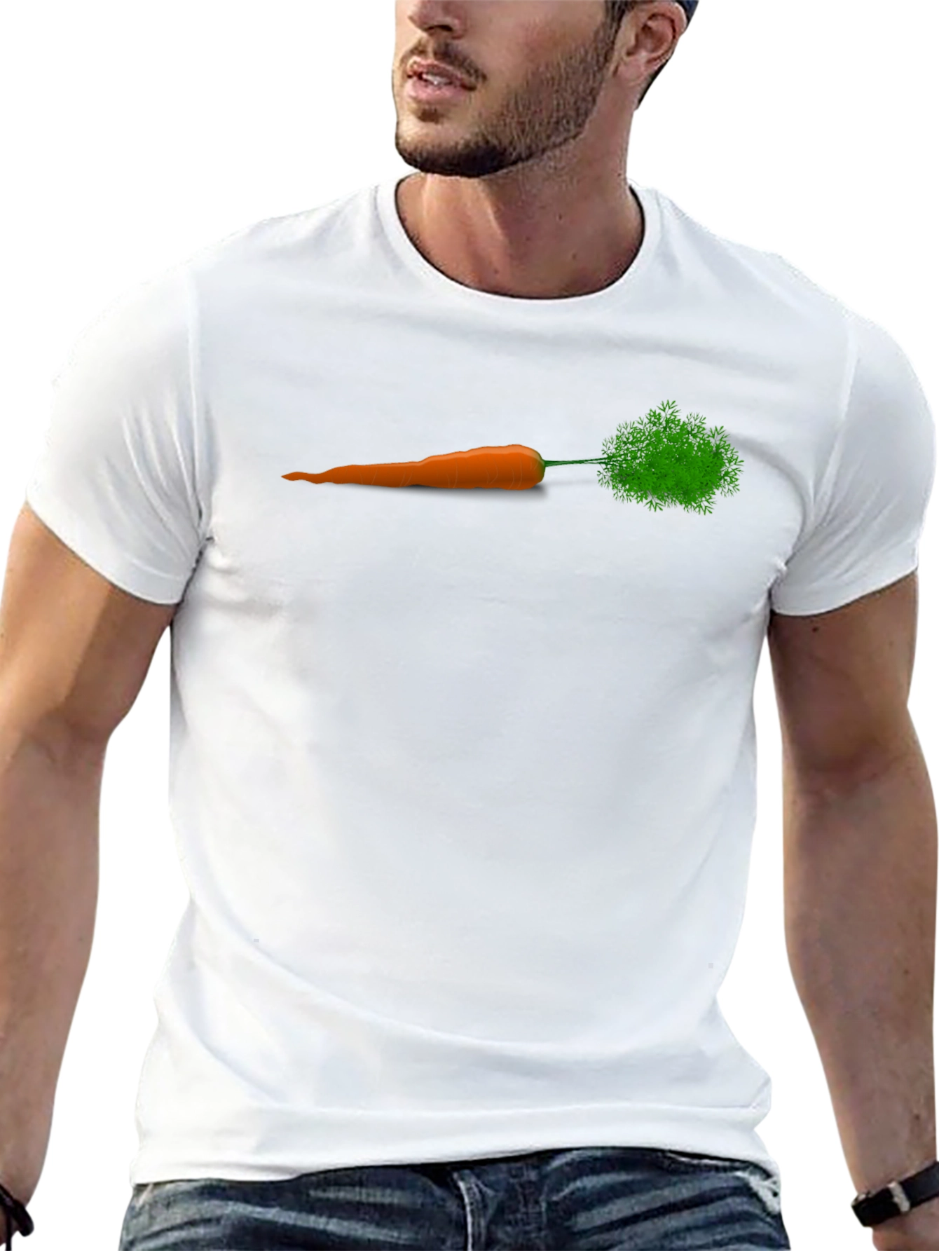 Carrot Graphic Tee - Unisex Black T-Shirt
