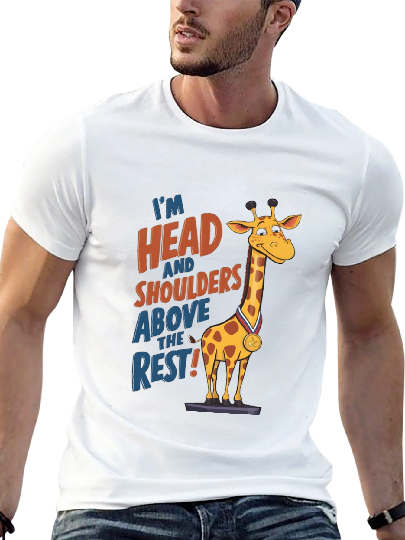Funny Giraffe T-Shirt: Head and Shoulders Above the Rest
