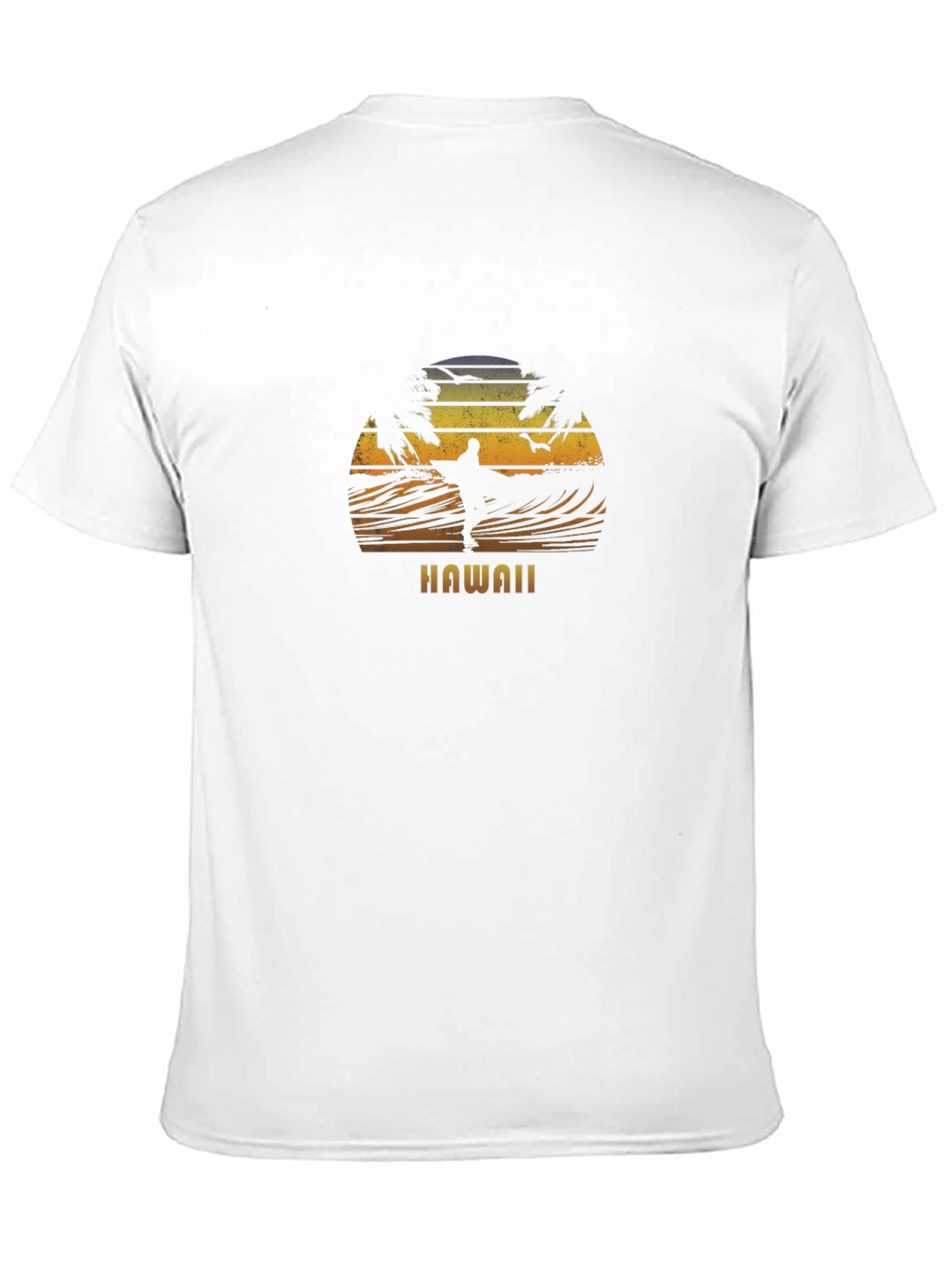 Hawaii Surfing Sunset Graphic Tee