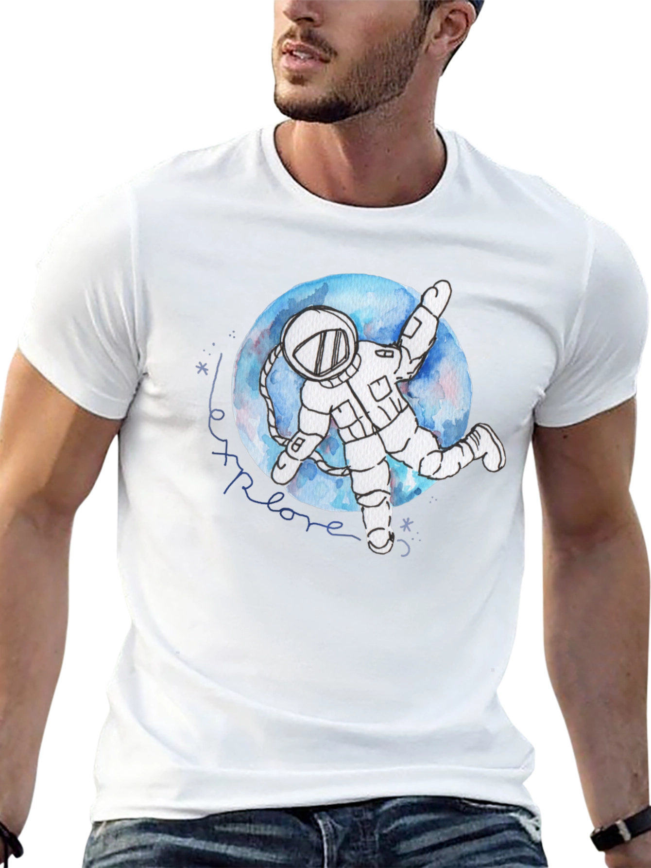 Explore Astronaut Graphic T-Shirt