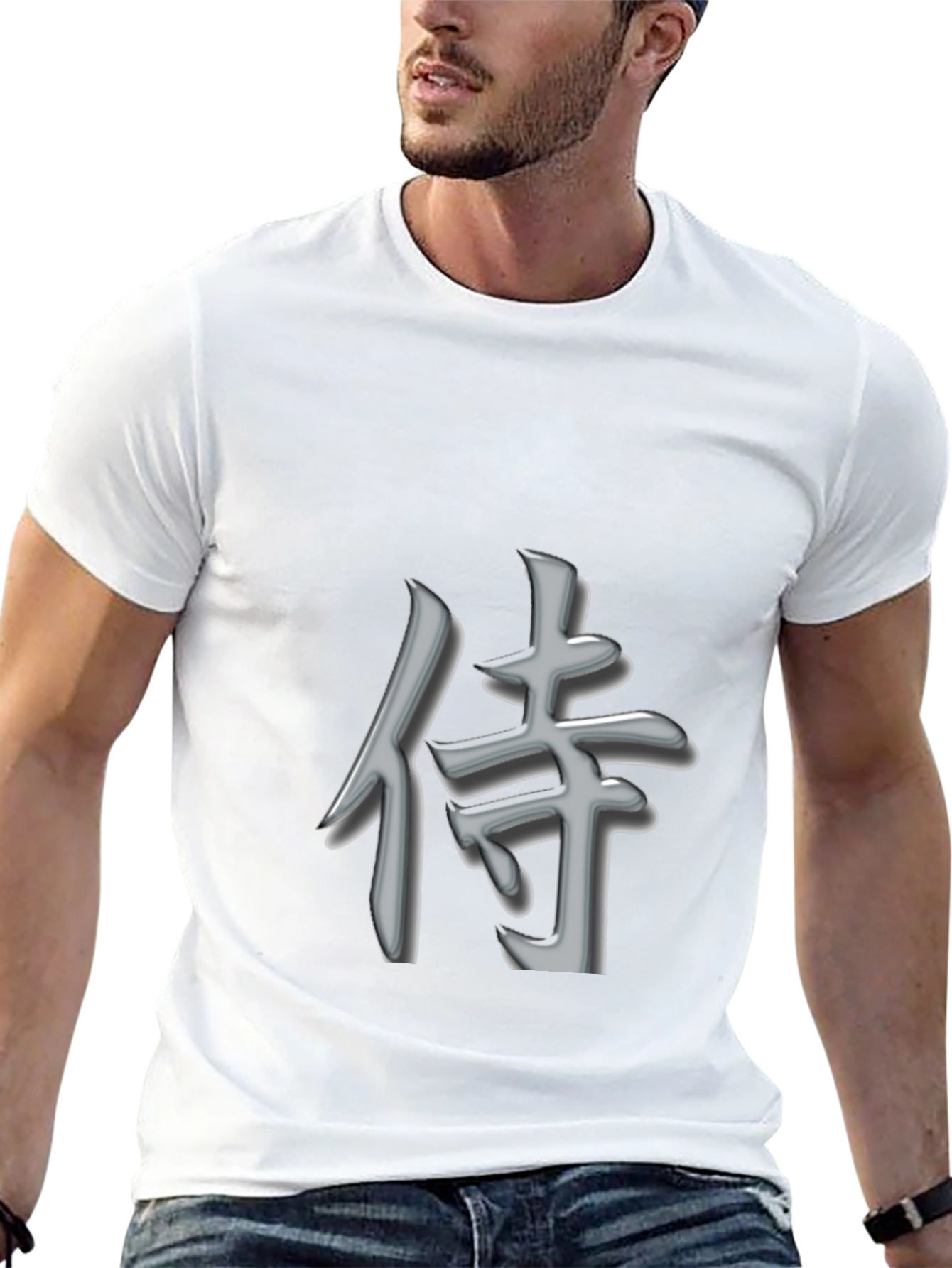 Samurai Kanji T-Shirt - Sleek Graphic Tee
