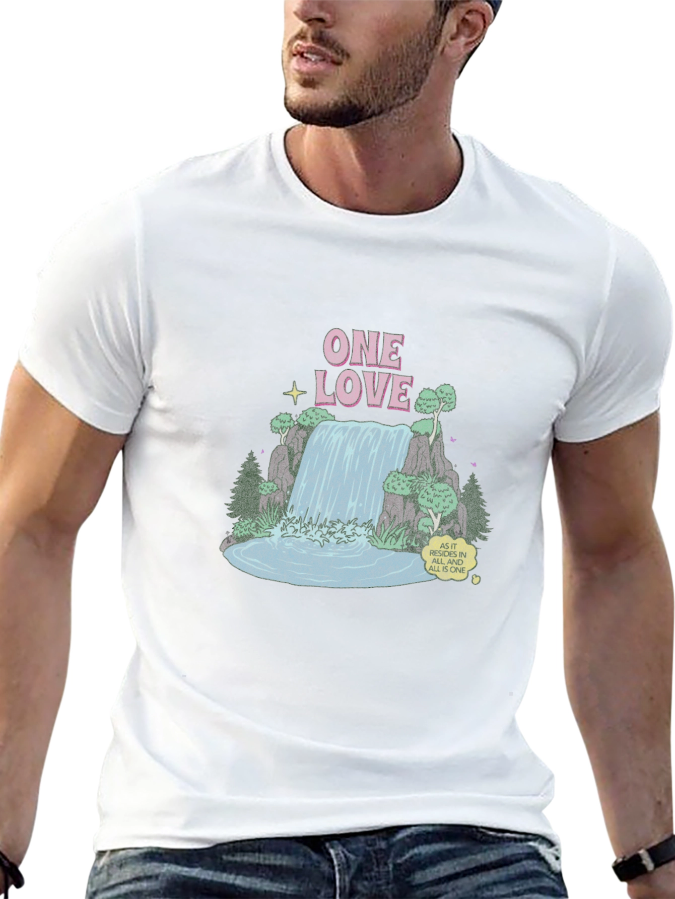One Love Waterfall Graphic Tee